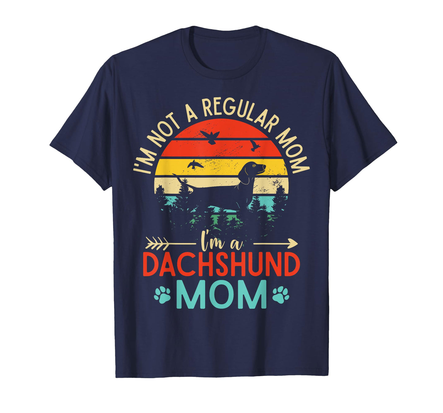 Funny Weenie Mama Vintage Dachshund Mom Doxie Dog Lovers Men Women T-Shirt