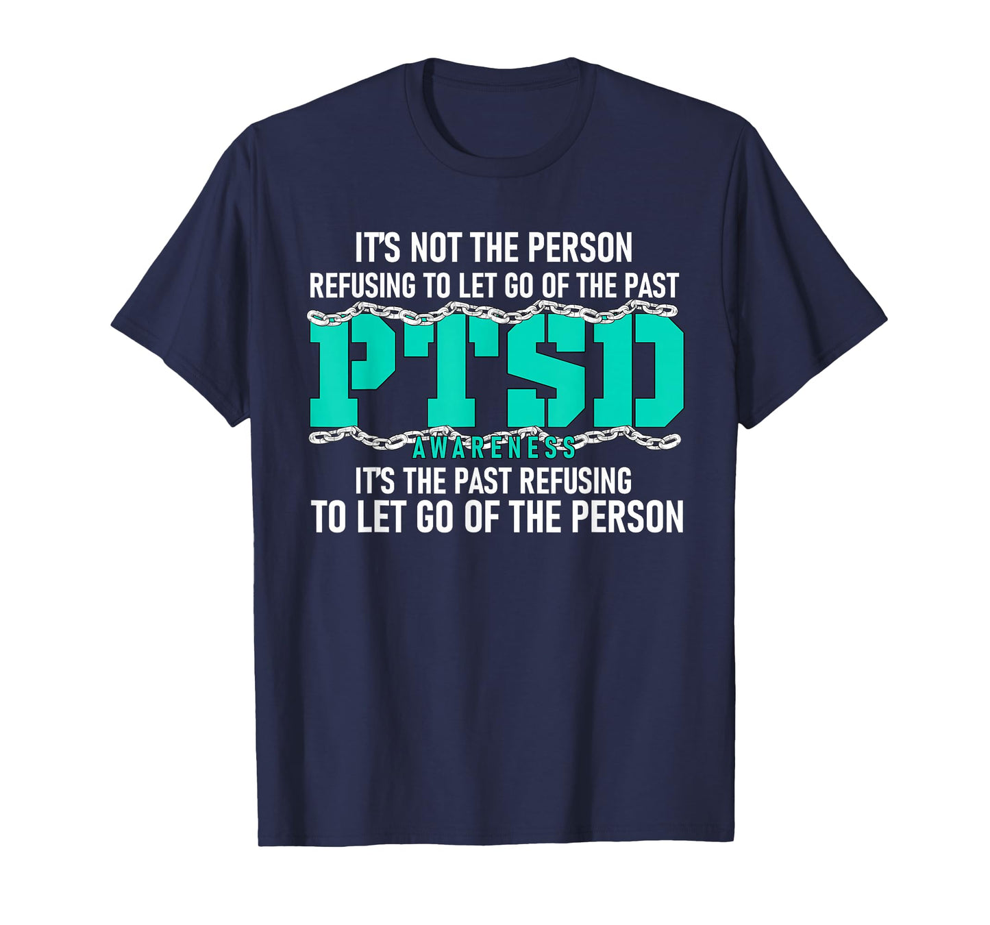 Veterans Day Military Awareness Month RS0 PTSD Awareness Teal Ribbon T-Shirt