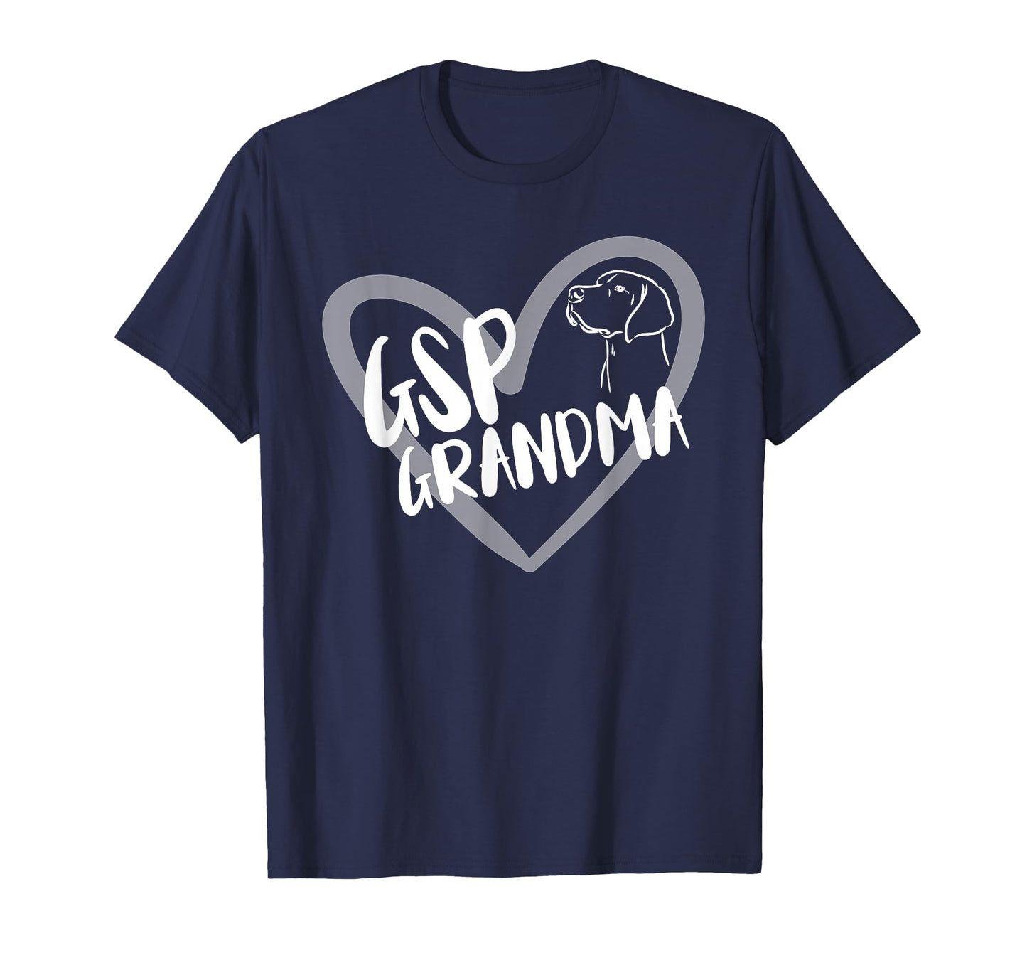 GSP Grandma Heart German Shorthaired Pointer Dog Lover T-Shirt