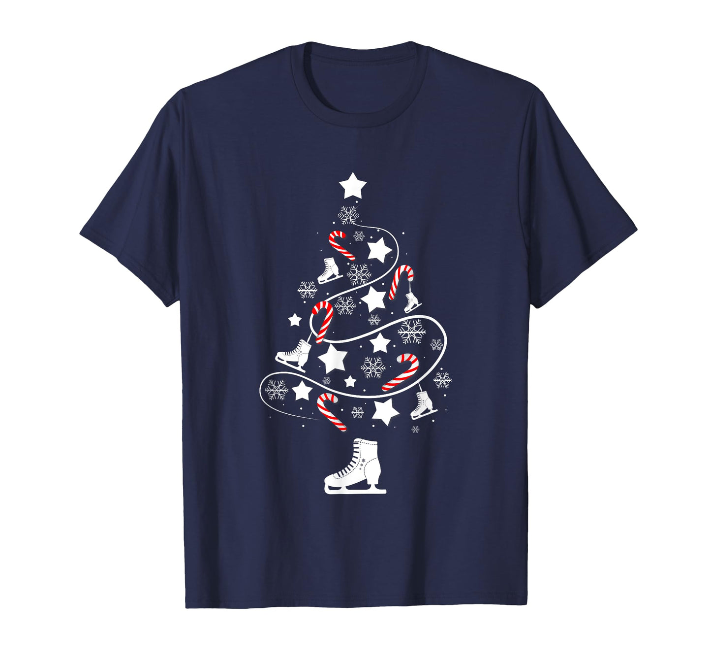 Ice Skating Christmas Tree Xmas Skaters Funny Winter Sports T-Shirt