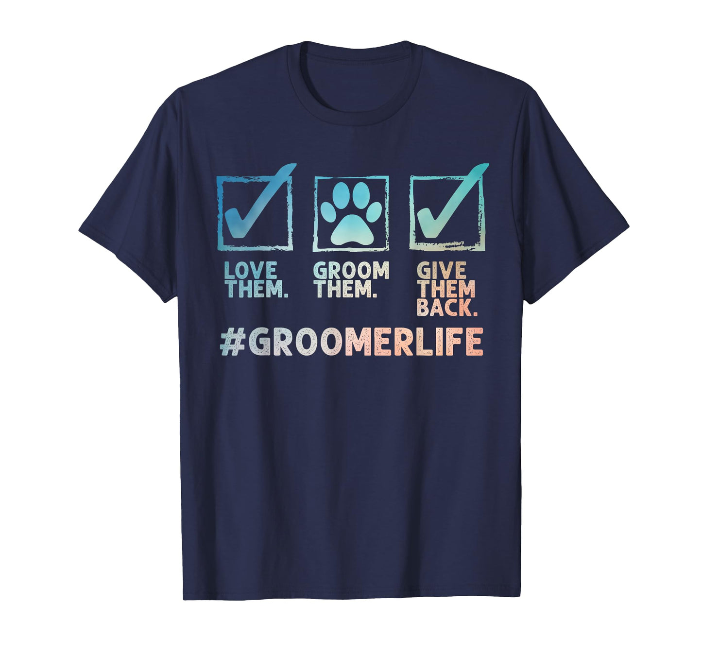 Cool Dog Groomer Art for Men Women Dog Grooming Pet Groomer T-Shirt