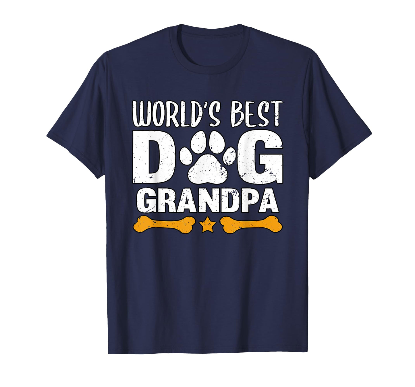 World's Best Dog Grandpa Puppy Grandfather Paw Fur Parent T-Shirt
