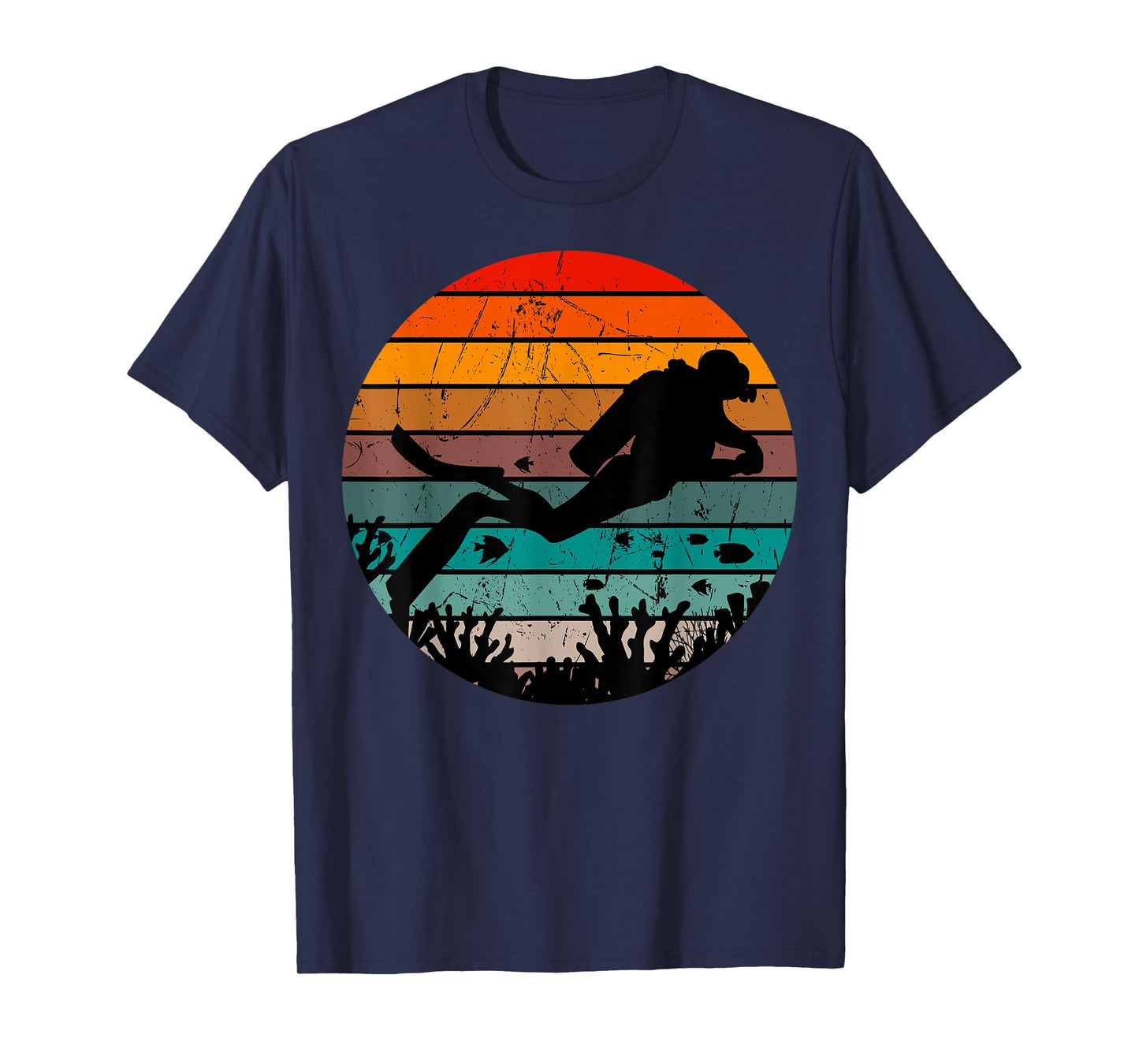 Scuba Diving Retro Vintage Diver Underwater Dive Deep-Sea T-Shirt