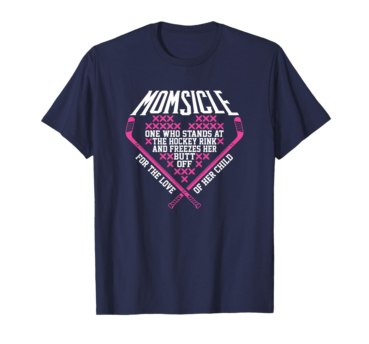 Funny Hockey Mom Shirts Momsicle T-Shirt