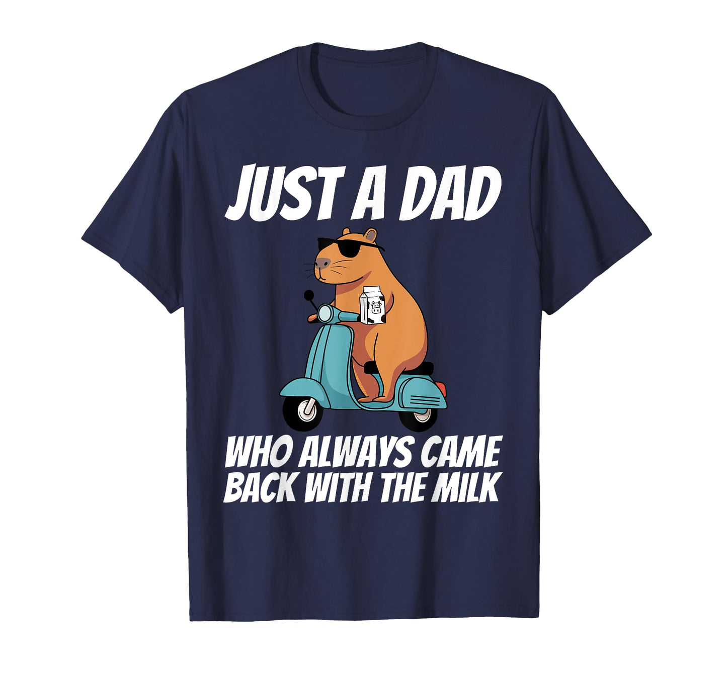 Just A Dad Who Always Came Back With The Milk Fathers Retro T-Shirt