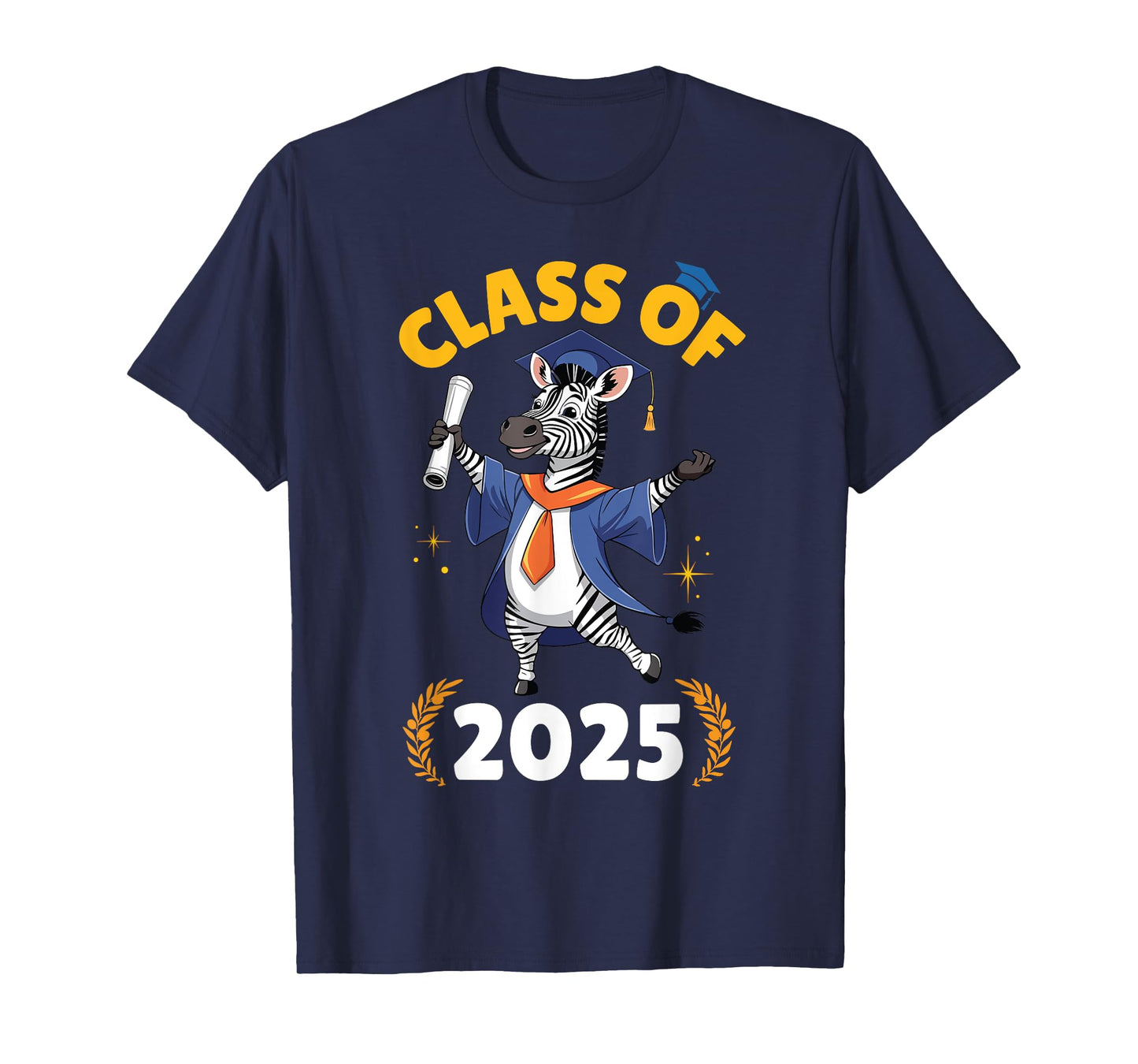 Zebra Senior Class Of 2025 Graduation Day School College T-Shirt