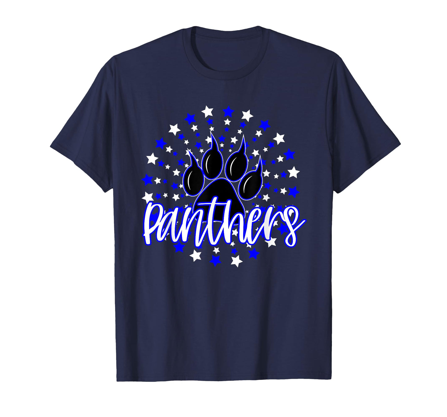 Blue Panthers Star School Spirit Panther Pride Mascot T-Shirt