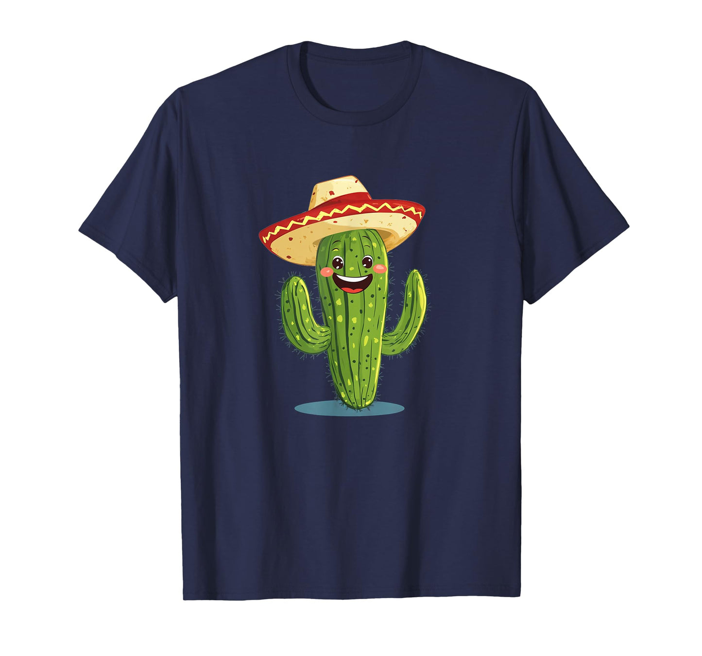 Cool Cactus in Mexican Sombrero Hat Costume for Plants T-Shirt