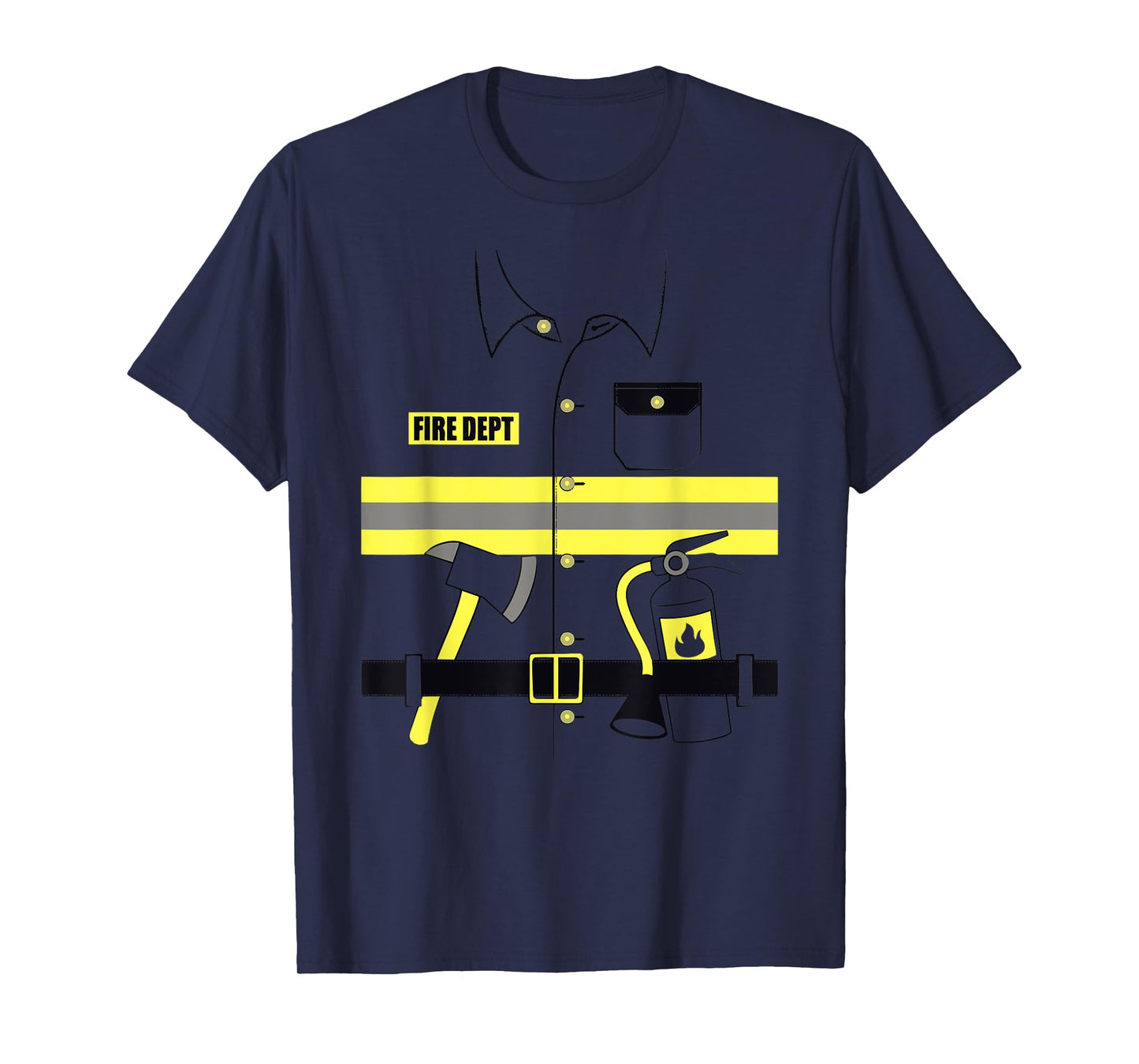 Firefighter Costume DIY Halloween Easy Costume Adults & Kids T-Shirt