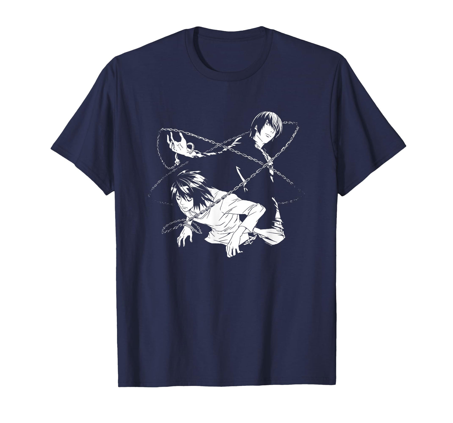 Death Note Light and L Chains Anime T-Shirt