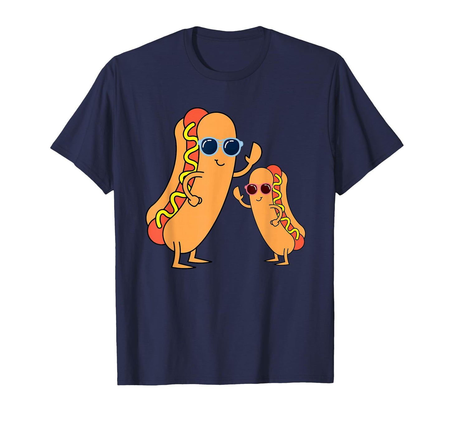 Cool Franks Sausages Weiner Fast Food Sunglasses Hot Dog T-Shirt
