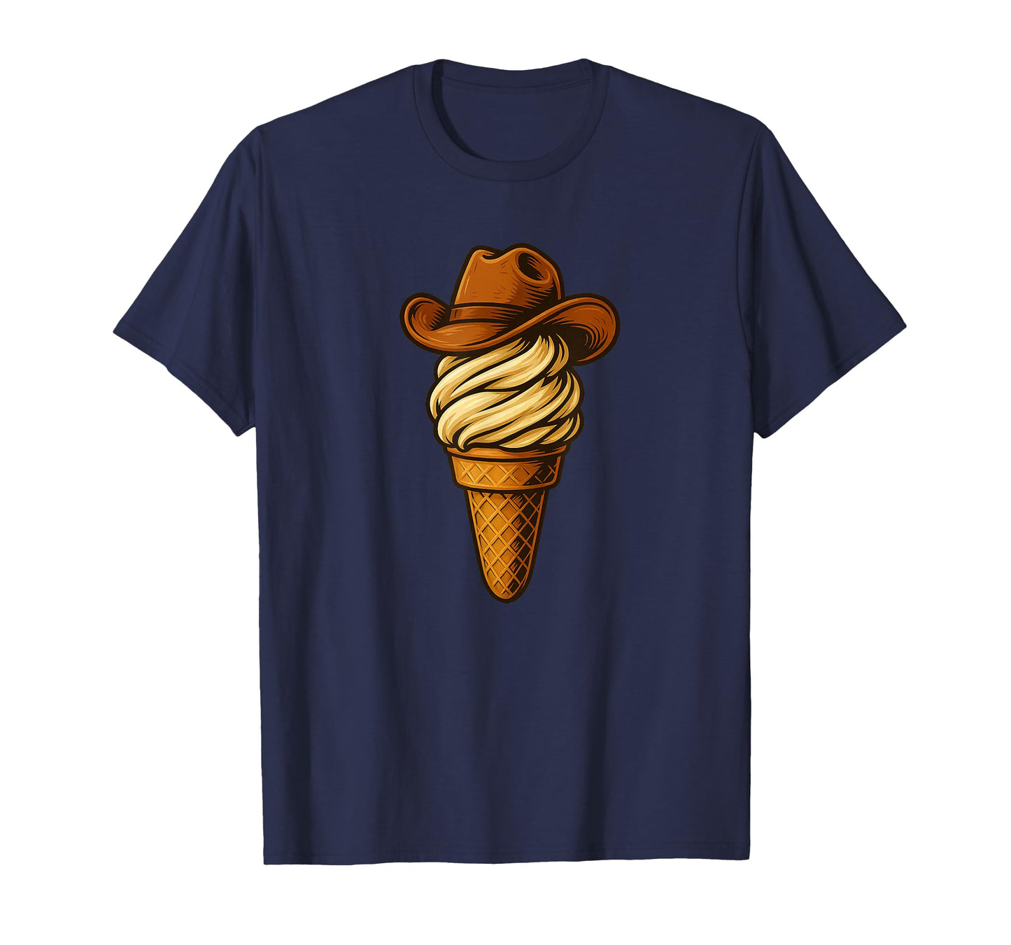 Nice Ice Cream with Cowboy Hat Costume for Boys and Girls T-Shirt