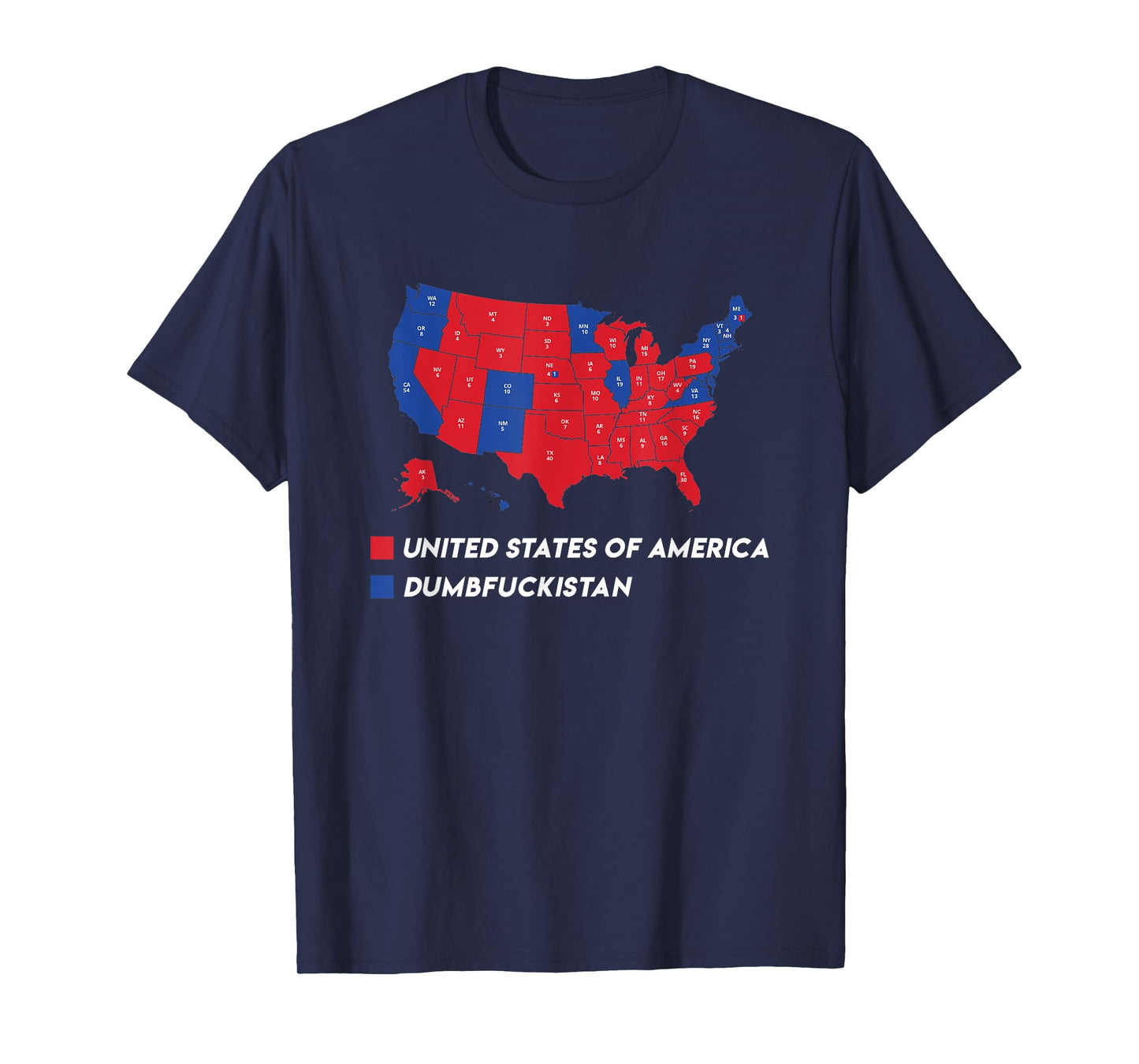 Election Map 2024 United States Of America Dumbfuckistan T-Shirt