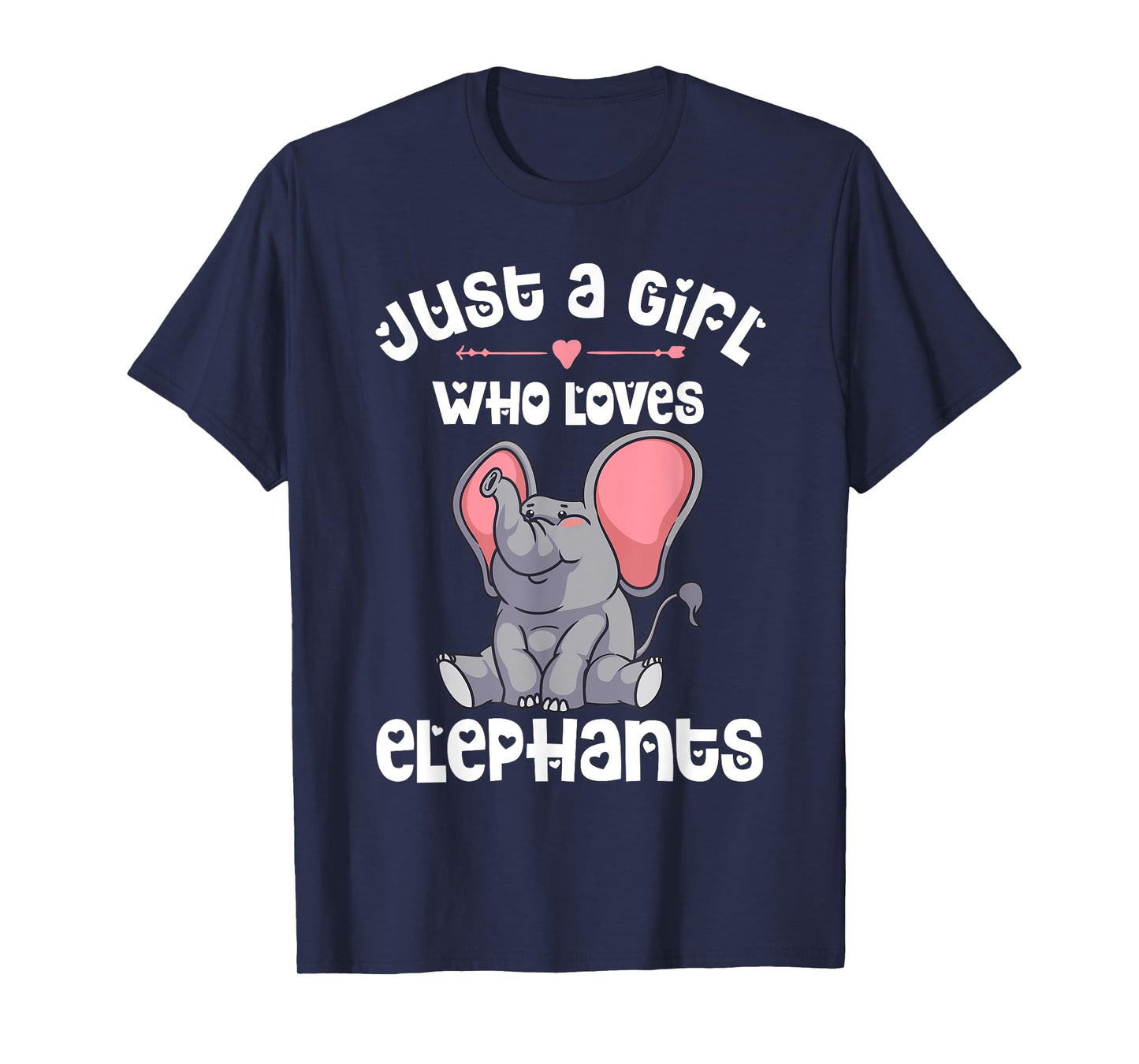 Funny Just A Girl Who Loves Elephants Gift For Kids Women T-Shirt
