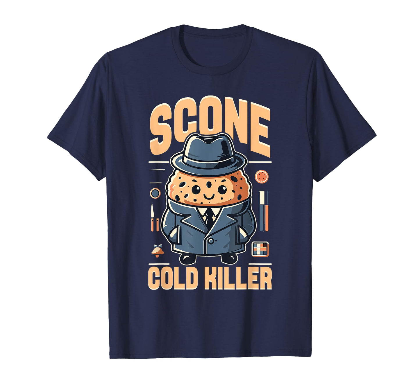 Scone Cold Killer Funny Baking Detective T-Shirt
