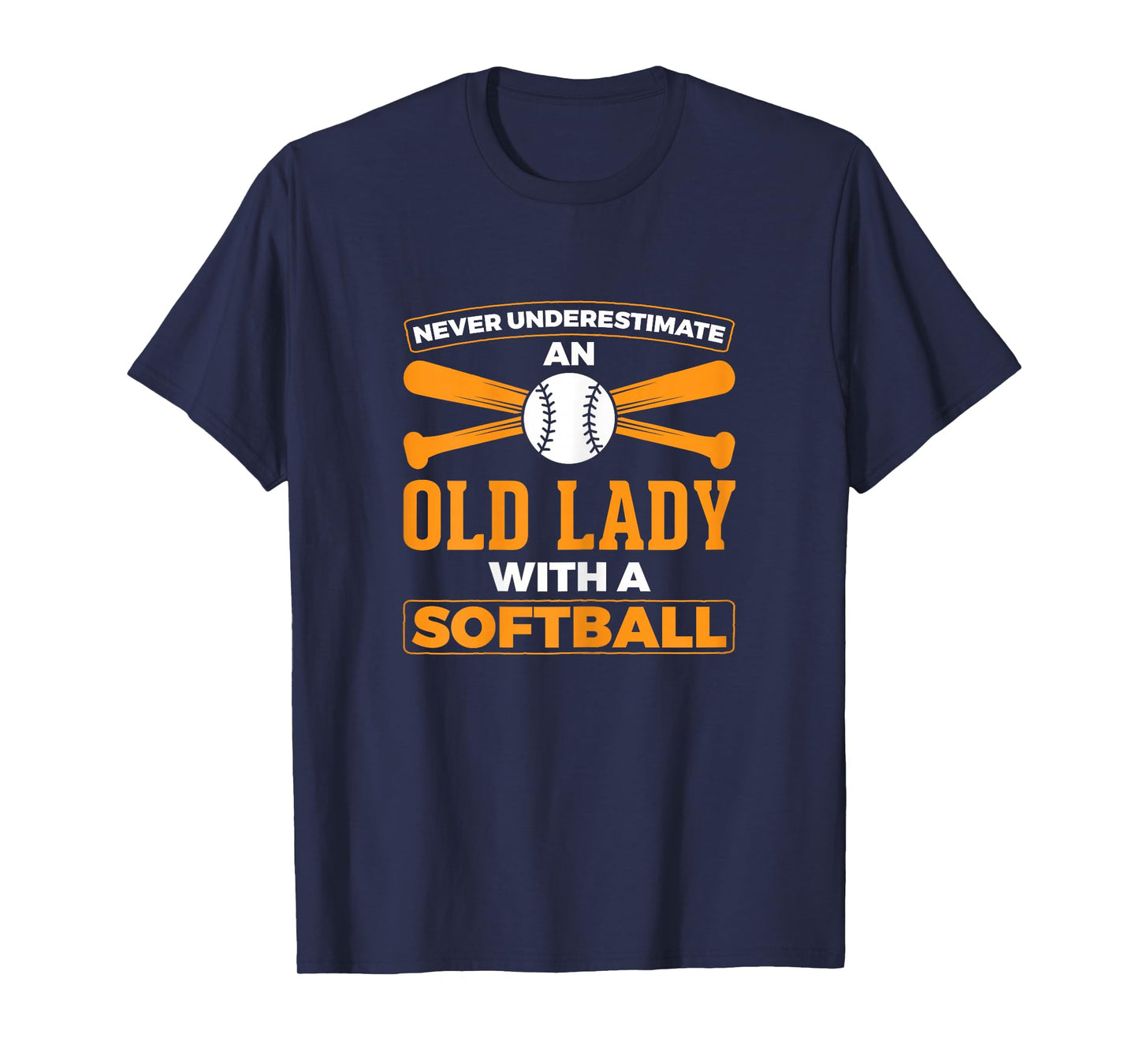 Never Underestimate Old Lady With a Softball Softball Player T-Shirt