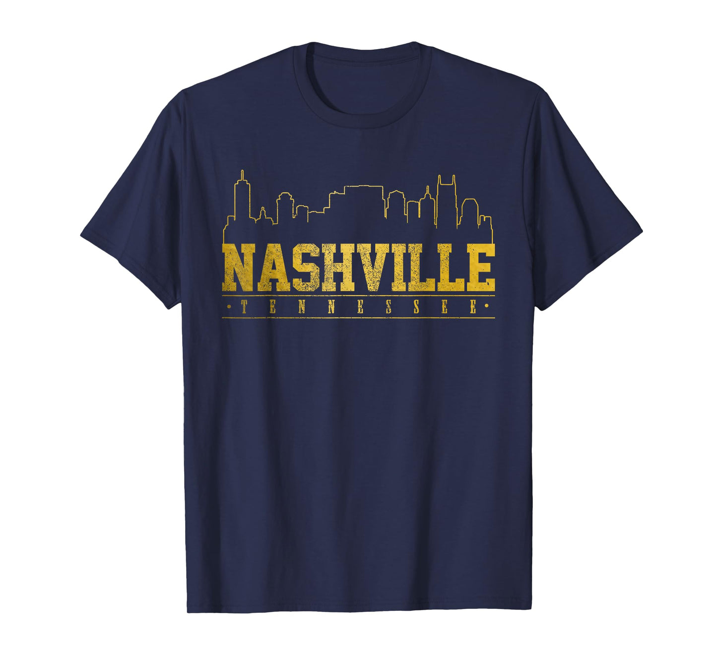 Nashville Skyline Tennessee TN Music City Vintage Nash T-Shirt