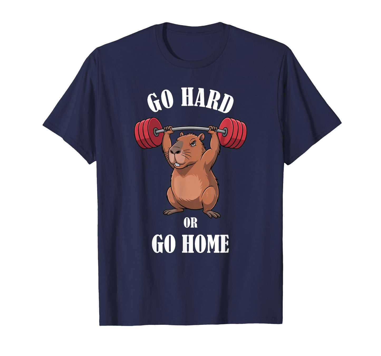 Capybara Workout Shirt Capybara Weightlifting Gym T-Shirt