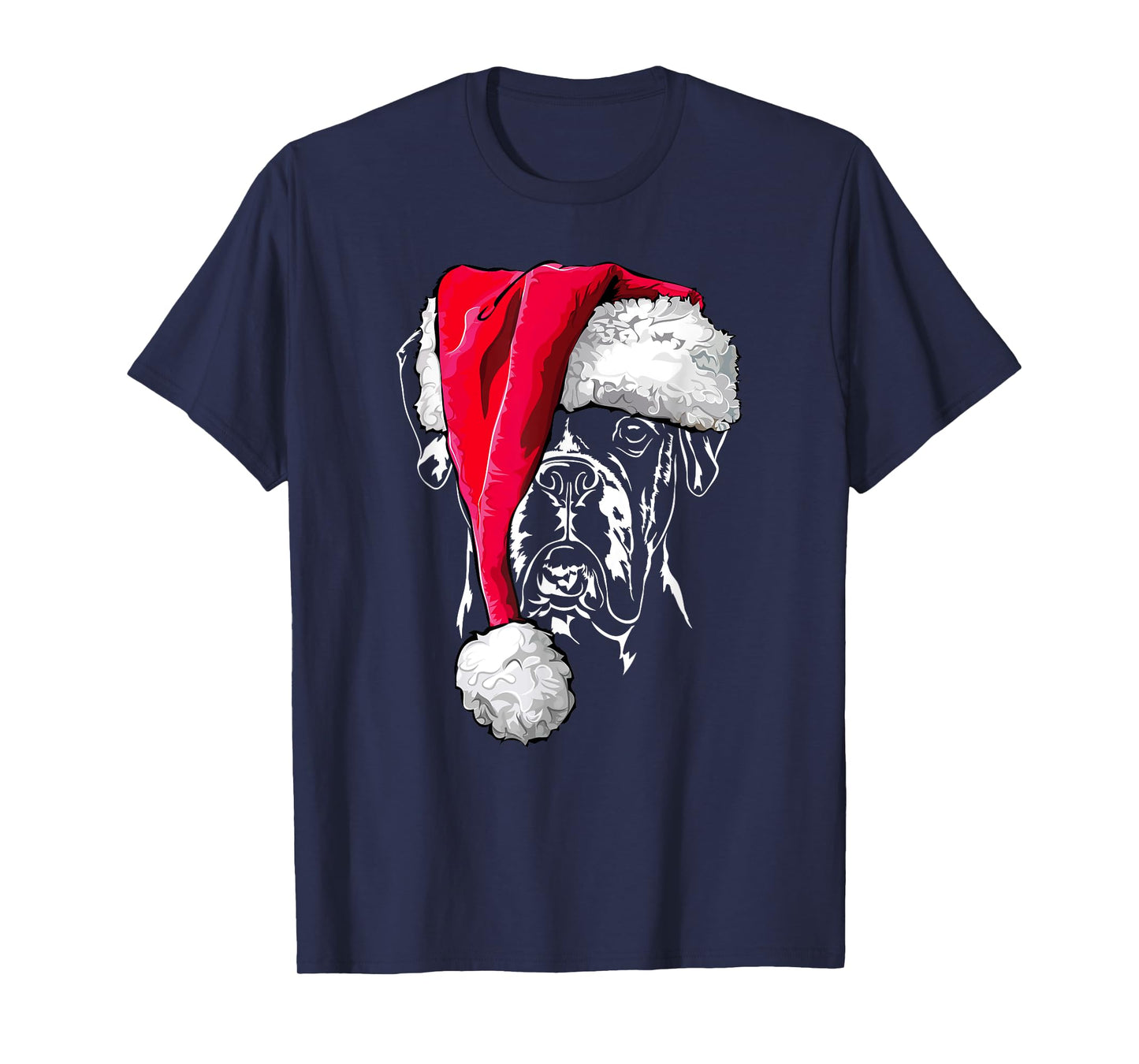 Funny German Boxer Santa Christmas Dogs T-Shirt