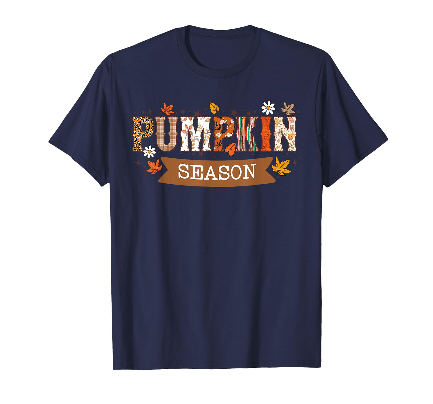 Pumpkin Season Autumn Fall Y'all Leaves Thanksgiving T-Shirt