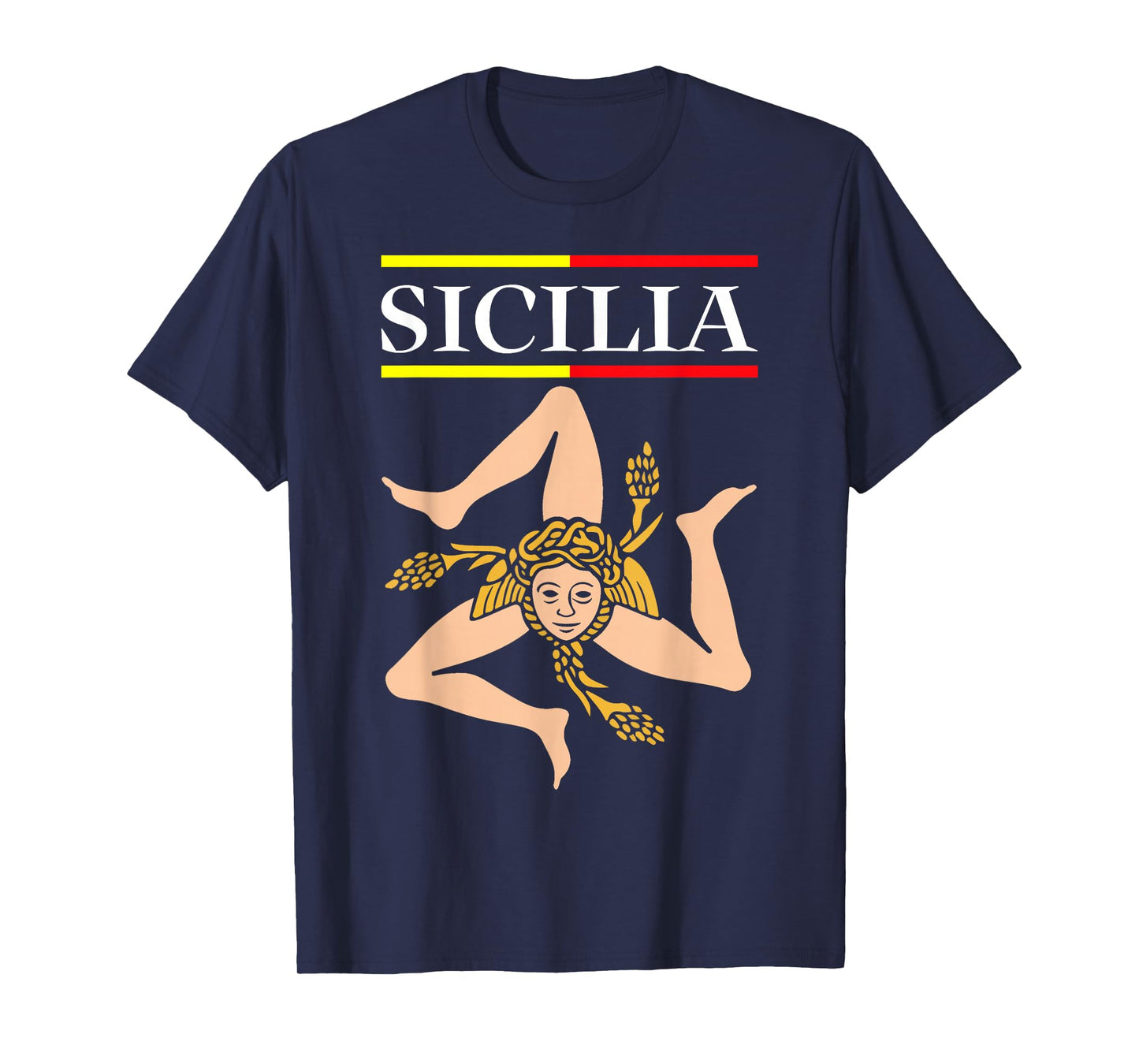 Sicilia Flag Sicily Palermo Italy T-Shirt
