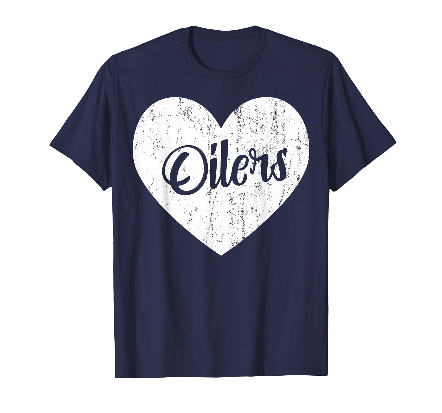 Oilers School Sports Fan Team Spirit Mascot Heart Gift T-Shirt