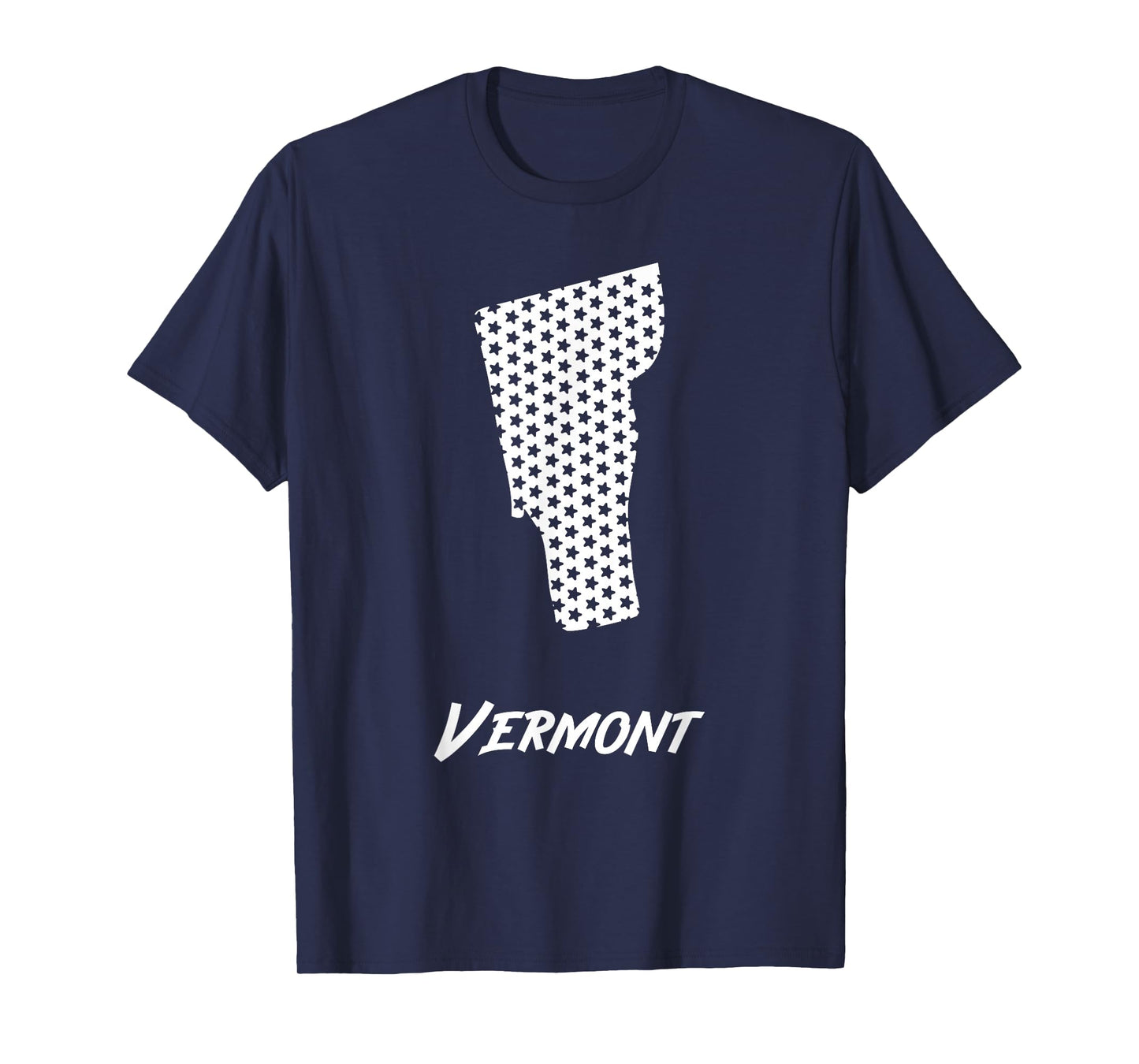 Vermont USA State Outline Stars Vintage Retro Design T-Shirt