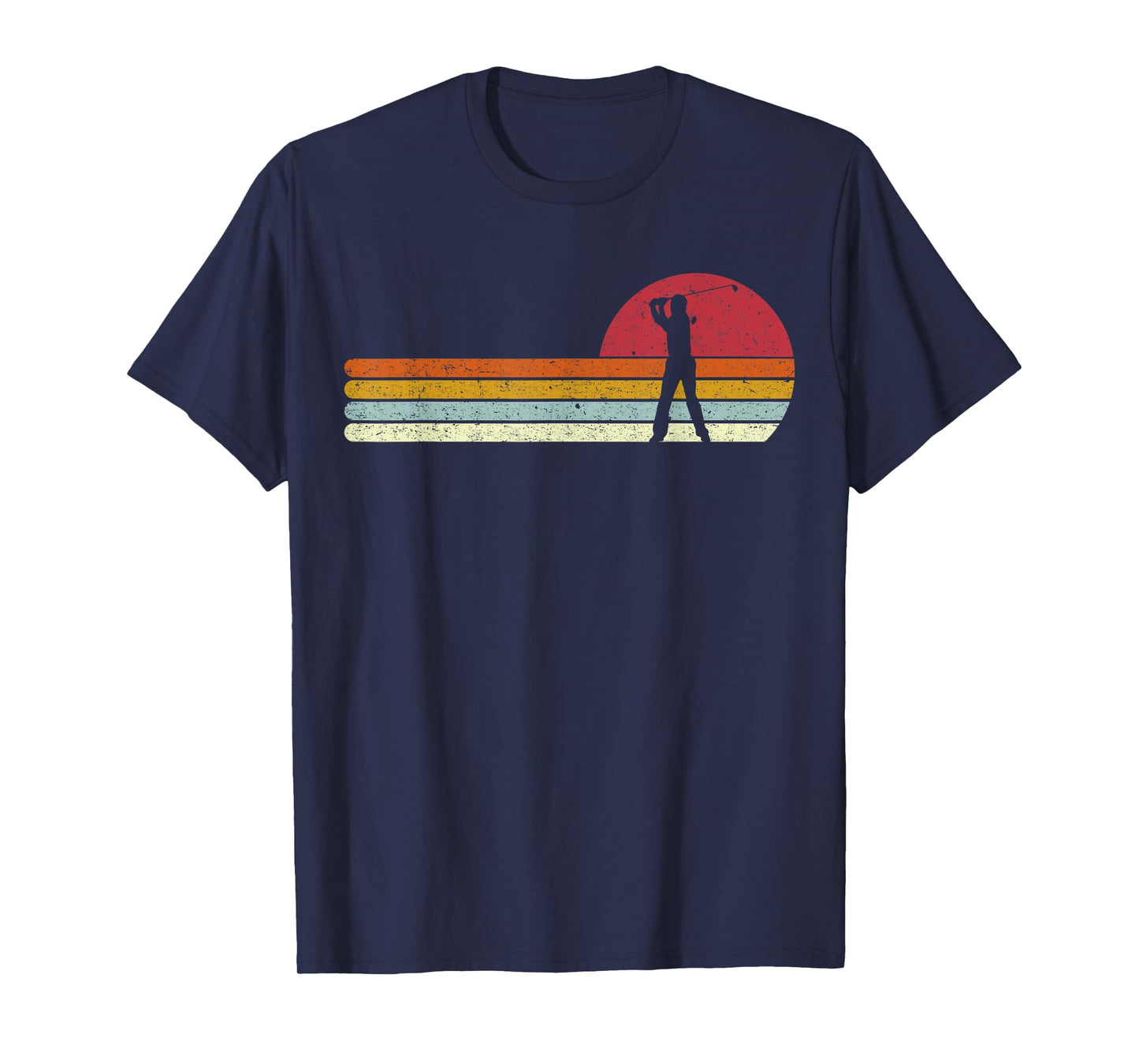 Golf Sunset Distressed T-Shirt