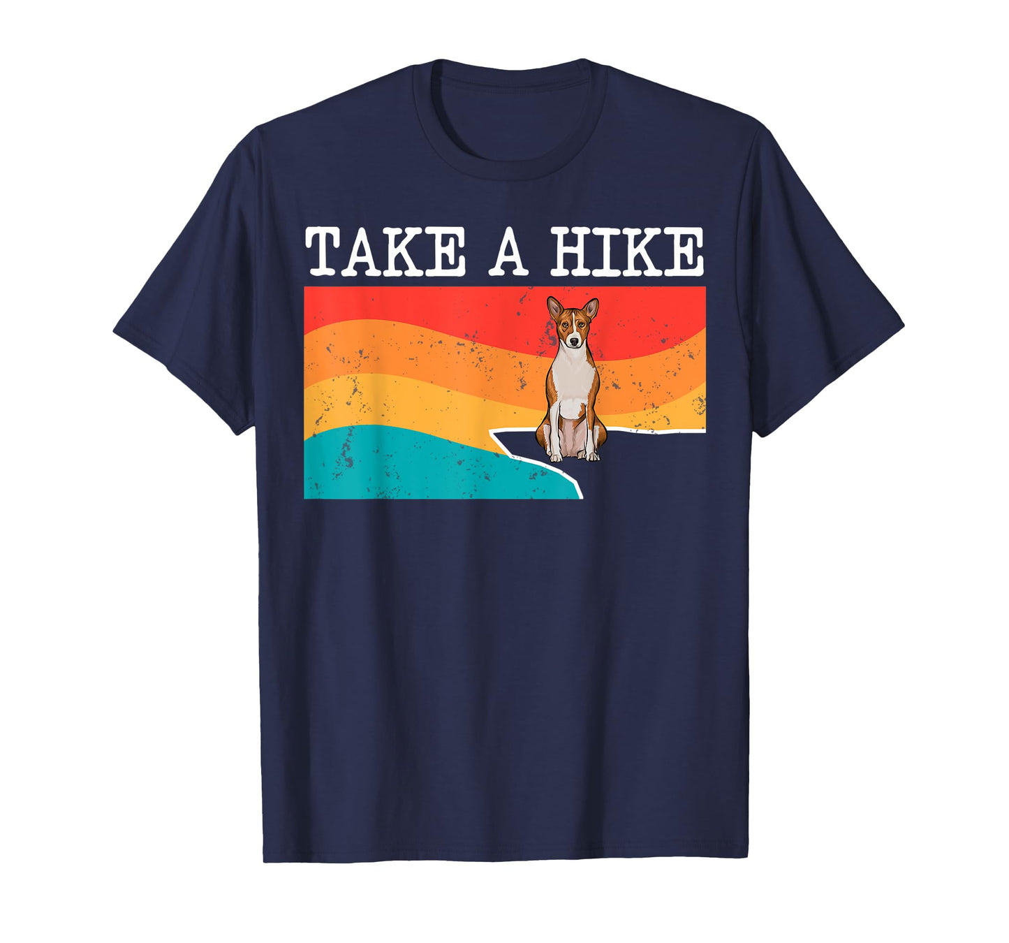 Funny Take A Hike Basenji Graphic Hiking T-Shirt