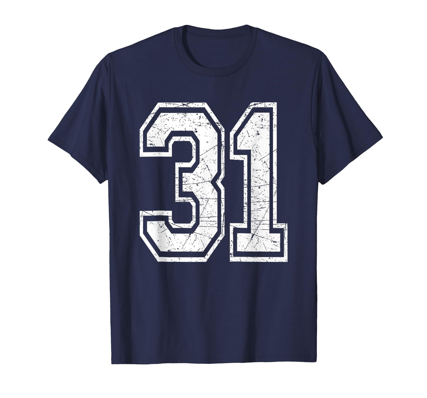 Number 31 Varsity Sports Team Jersey 31st Birthday T-Shirt