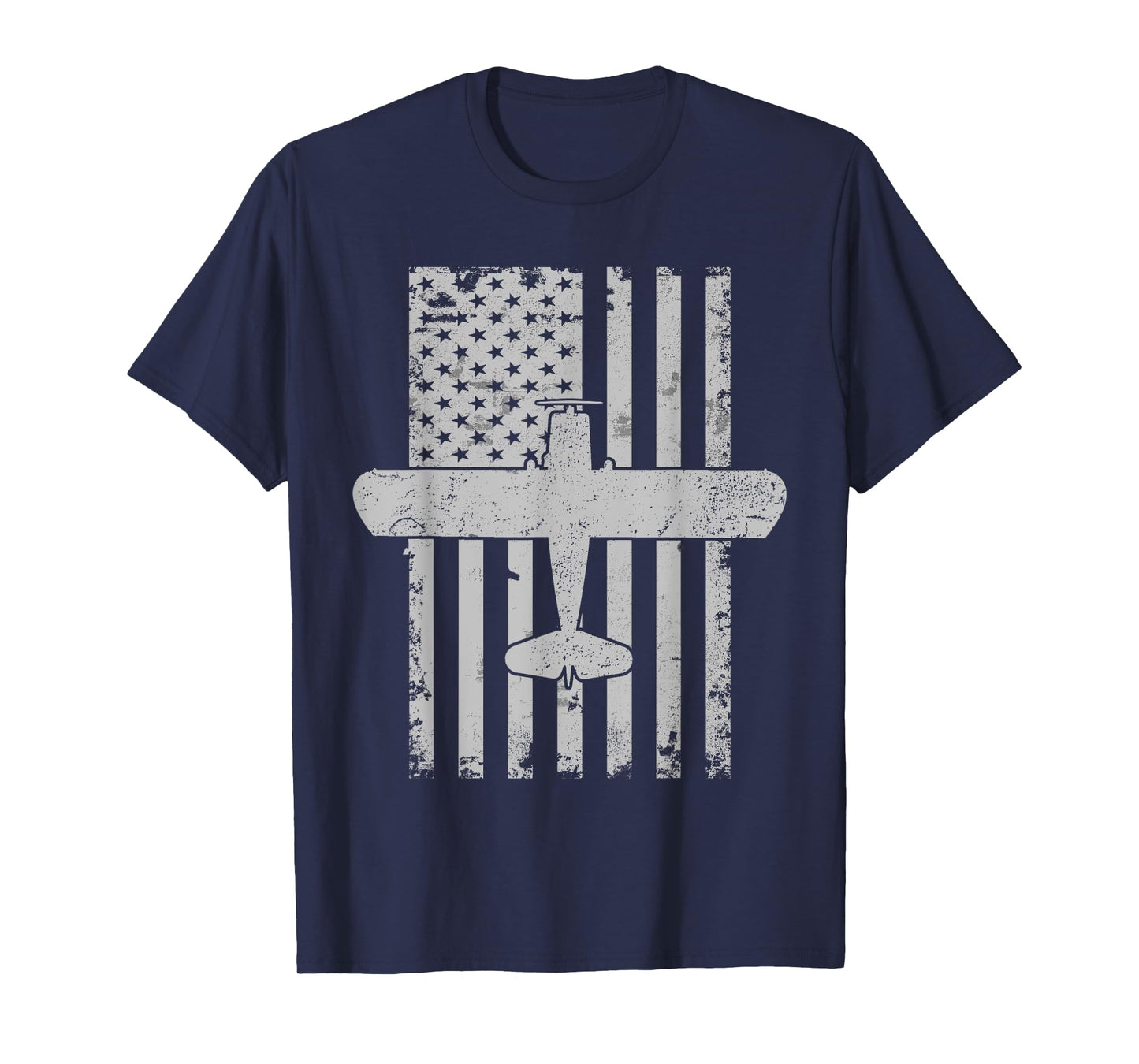 J-3 Cub Airplane Patriotic Vintage Flag Flight Pilot T-Shirt for Women Kids Men