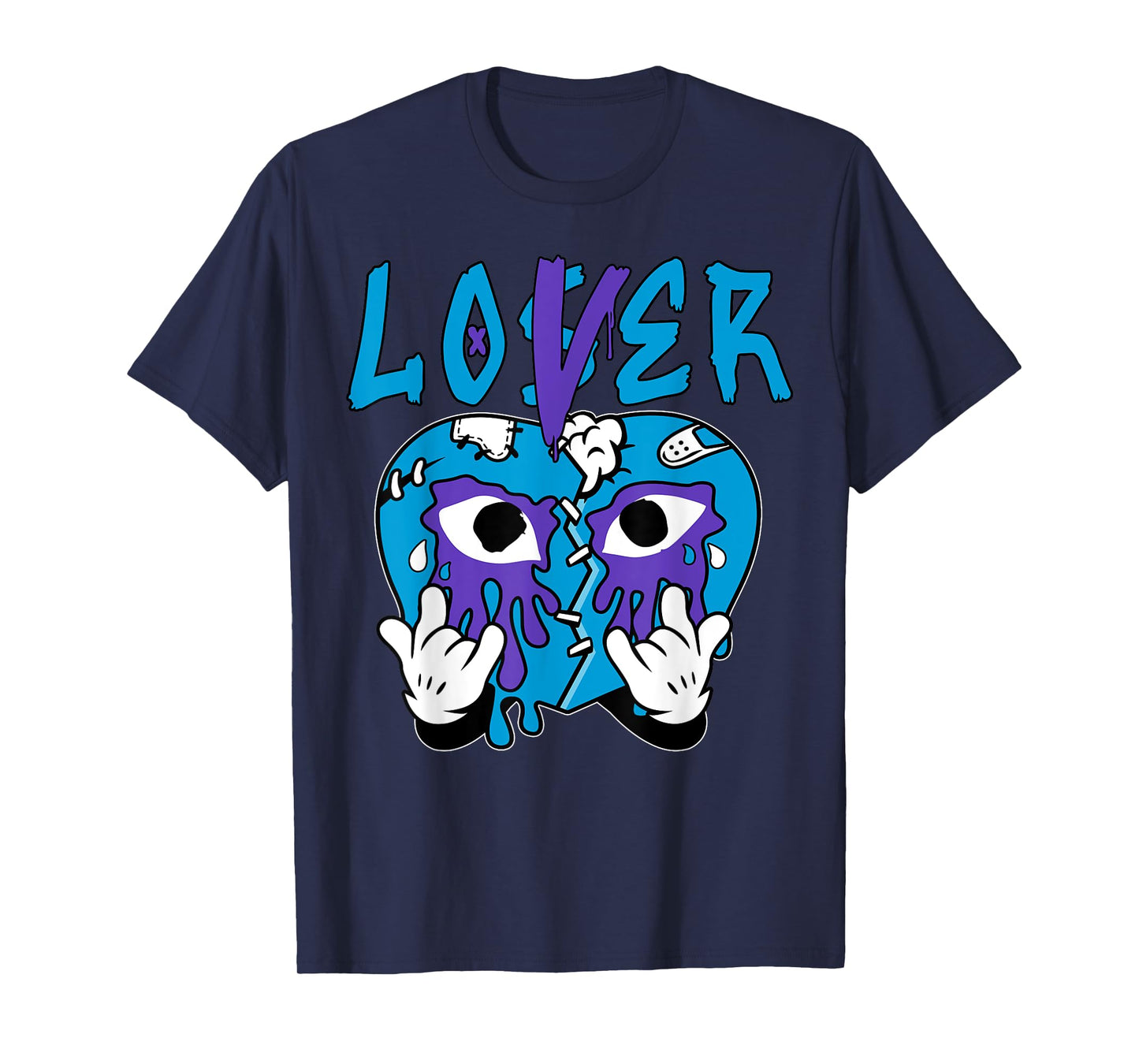 Loser Lover Drip Heart Streetwear Tee Aqua Matching Outfit T-Shirt