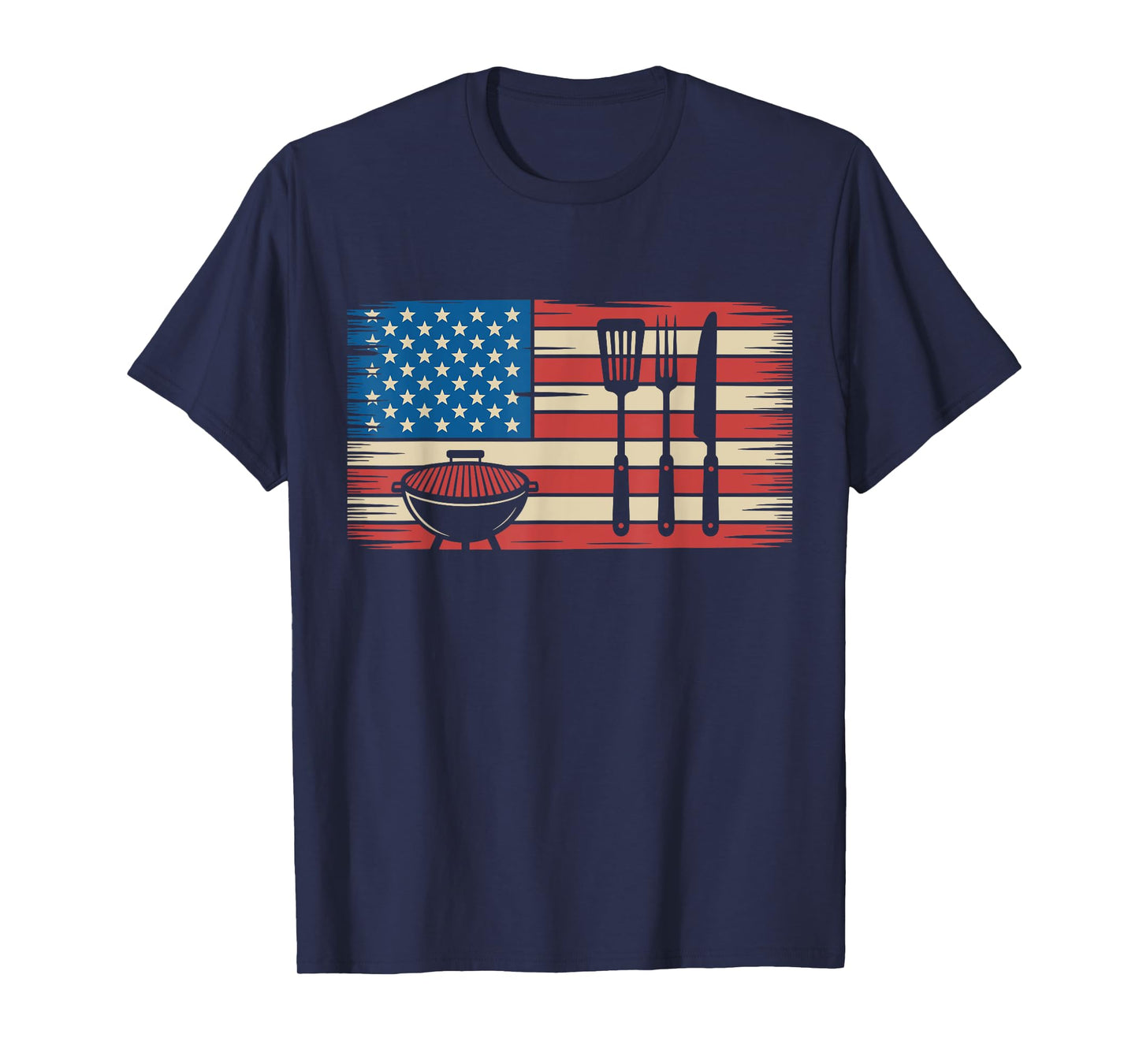 Patriotic 4th Of July USA Flag BBQ Grilling Men Women Kids T-Shirt