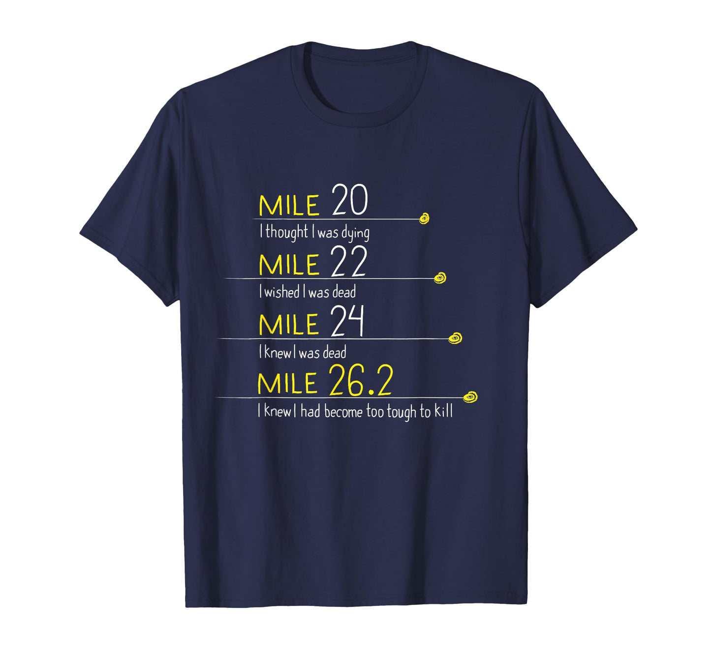 The Thoughts Of Marathoner Runner Gift Funny Marathon T-Shirt