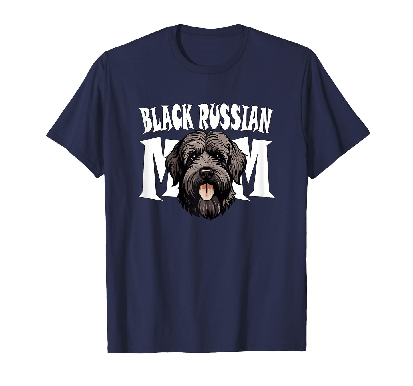 Black Russian Terrier Mom Cute BRT Dog Mother Women T-Shirt