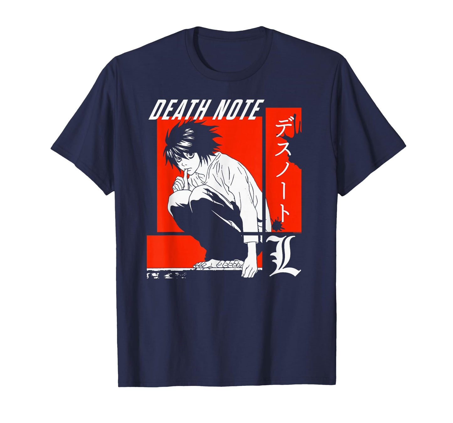 Death Note Retro Blocks L Anime T-Shirt