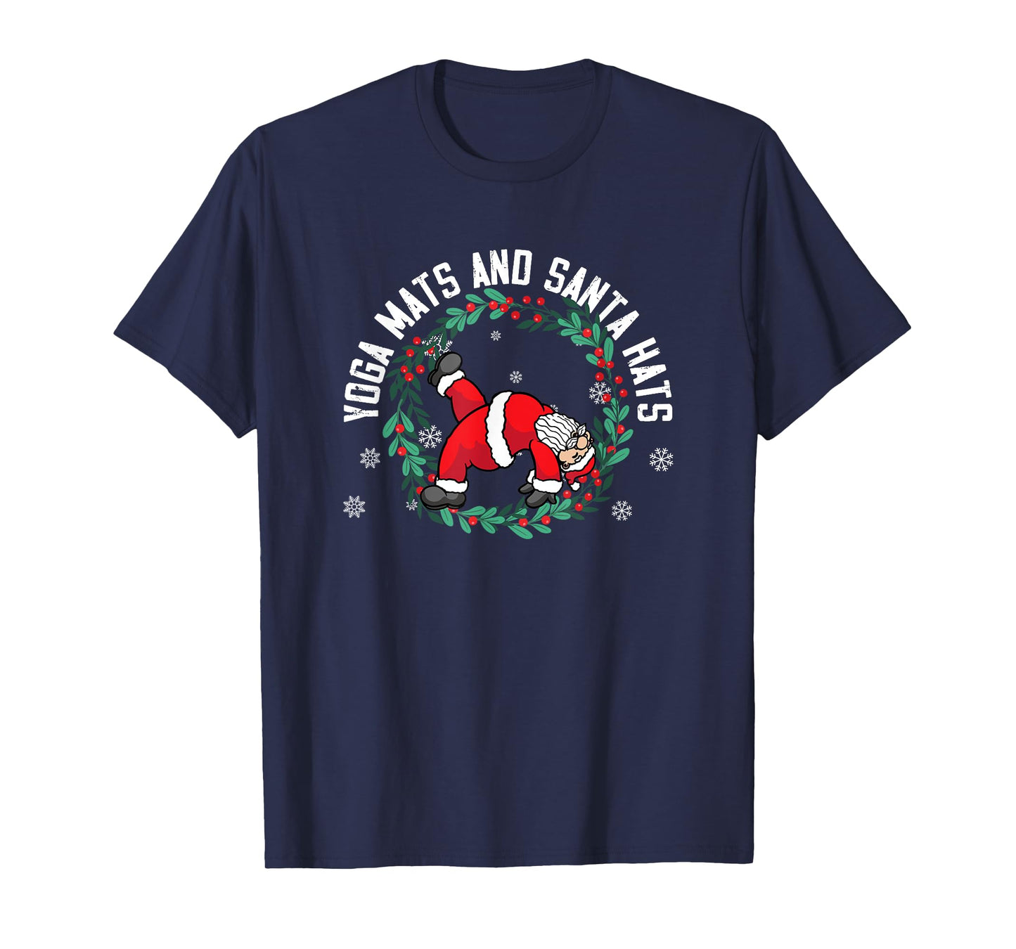 Yoga Practitioner Namasleigh Xmas Meditation Christmas Yoga T-Shirt