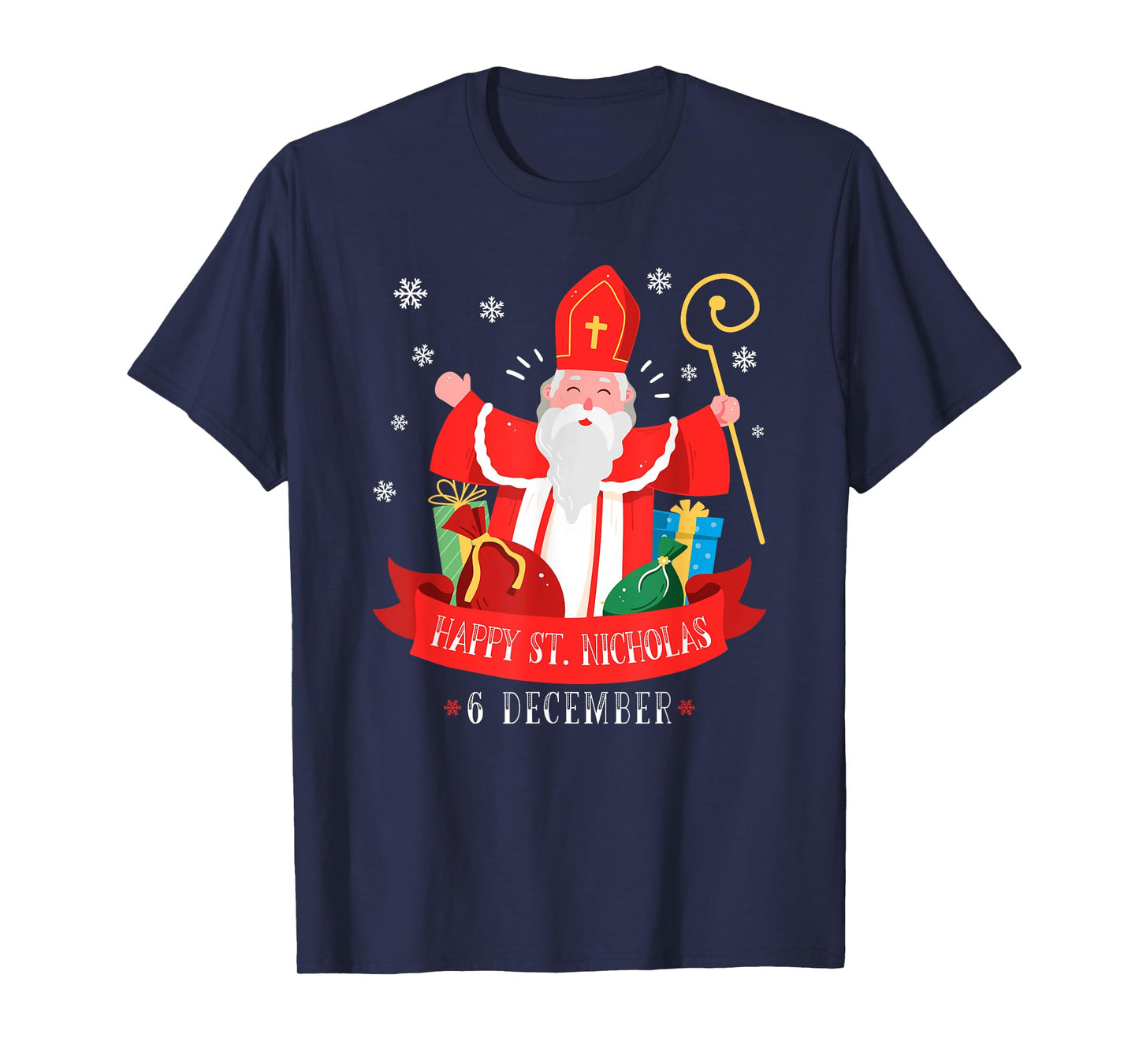 The Best Christmas Designs Happy St. Nicholas December 6th Feast Day Europe Celebration T-Shirt
