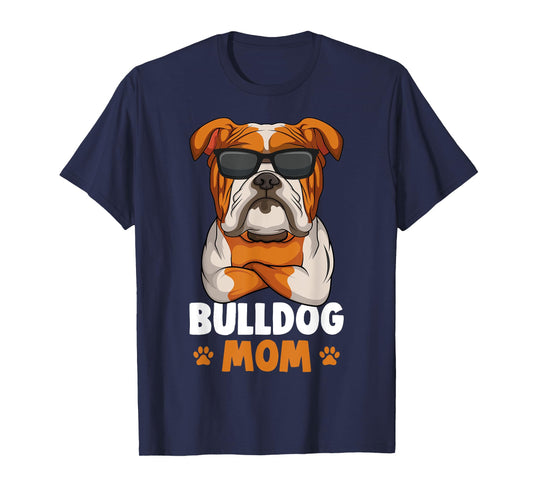 English Bulldog Mom Dog T-Shirt for Men Women Kids