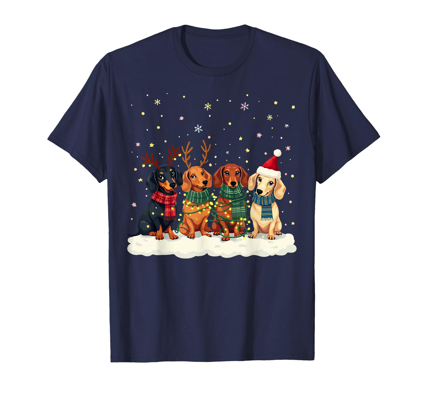 Dachshund Christmas Weiner Dog Christmas Pajamas Men Women Kids T-Shirt