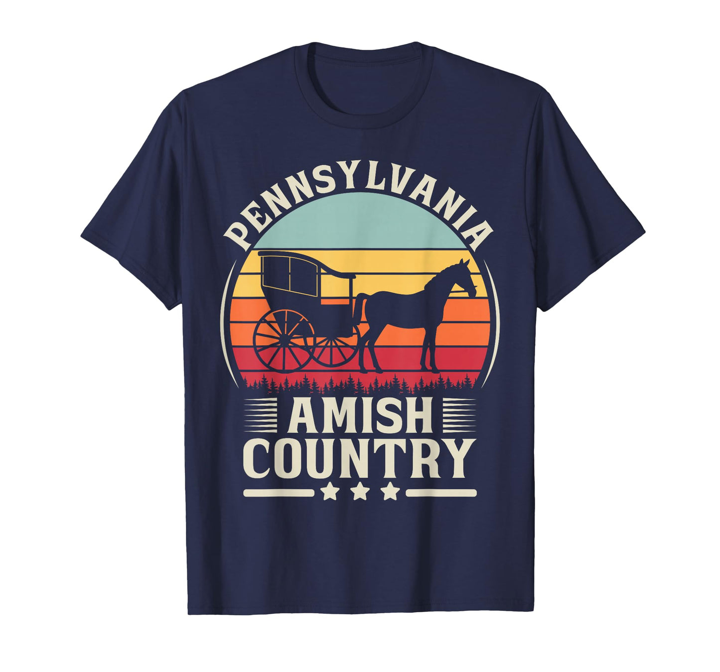 Funny Amish Horse & Buggy Lancaster Pennsylvania Souvenir T-Shirt