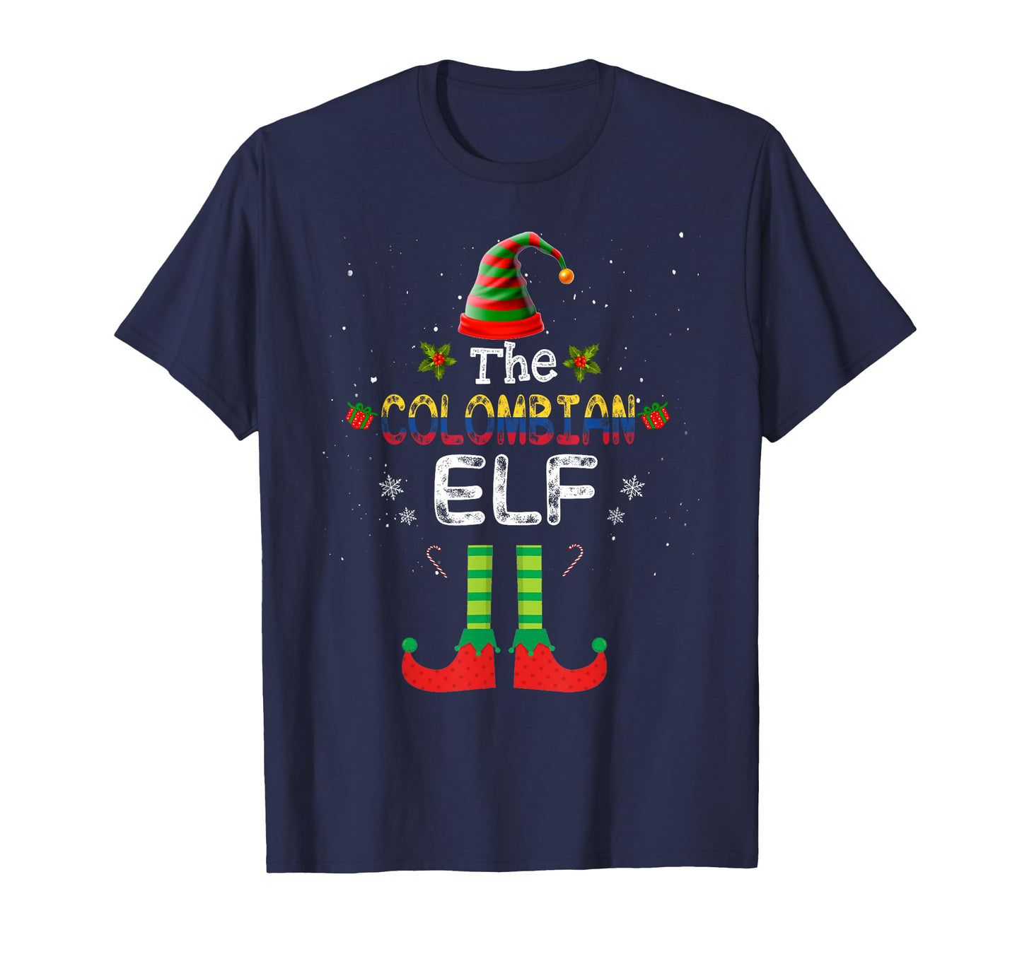 Colombian Elf Group Matching Family Christmas Outfit Set T-Shirt