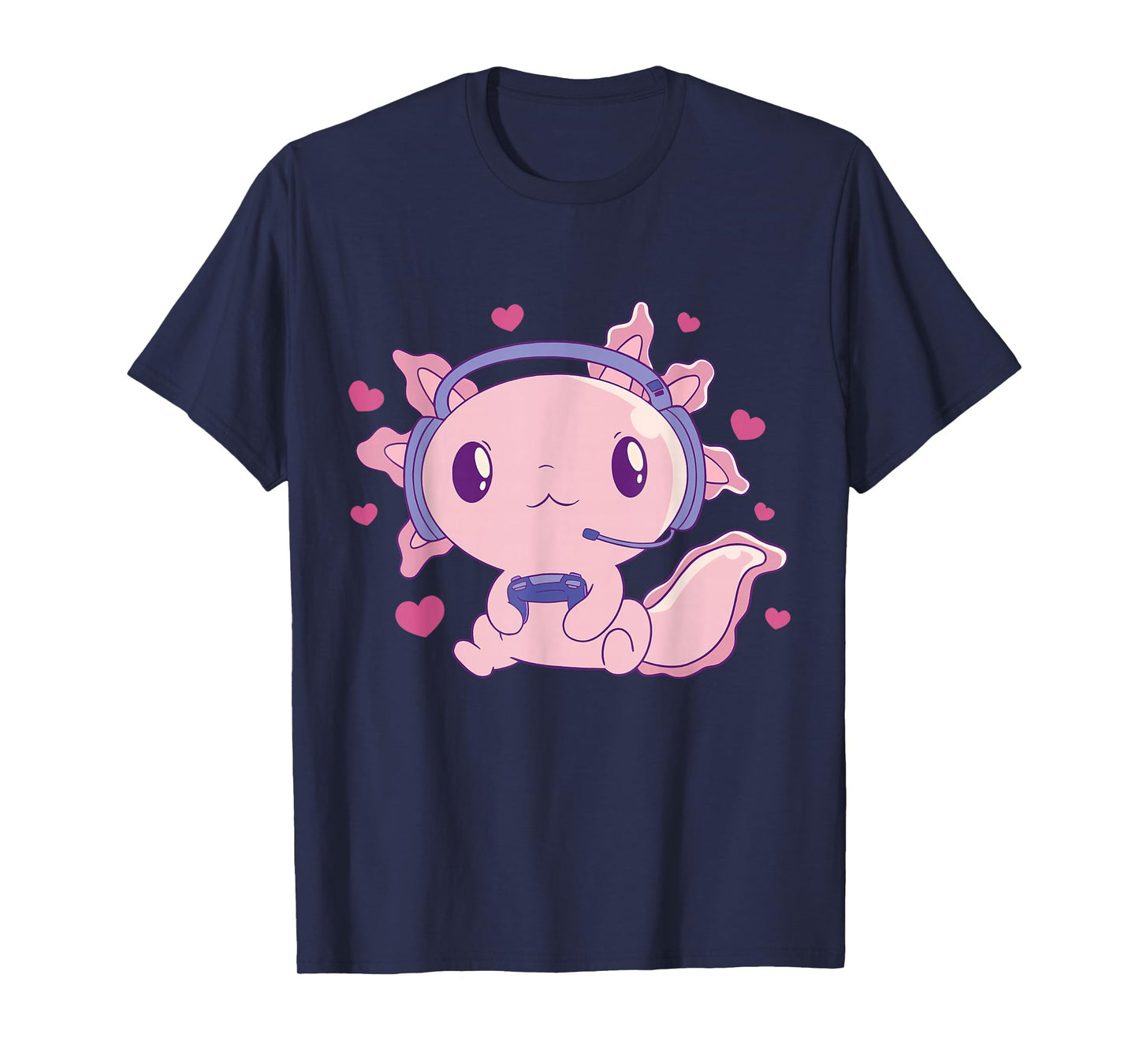 Otaku Gamesolotl Axolotl Gamer Gifts Kawaii T-Shirt
