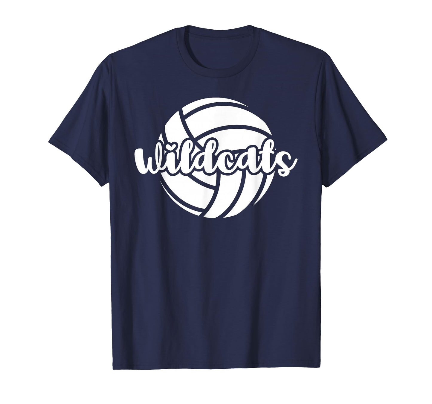 Wildcats Volleyball Team Mascot School Spirit Game Night T-Shirt