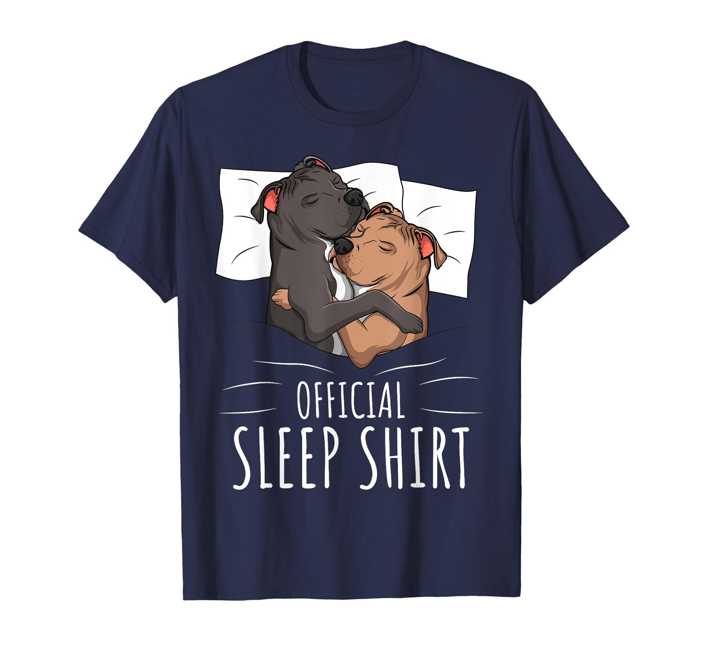 Official Sleep Shirt Staffordshire Bull Terrier Dog T-Shirt