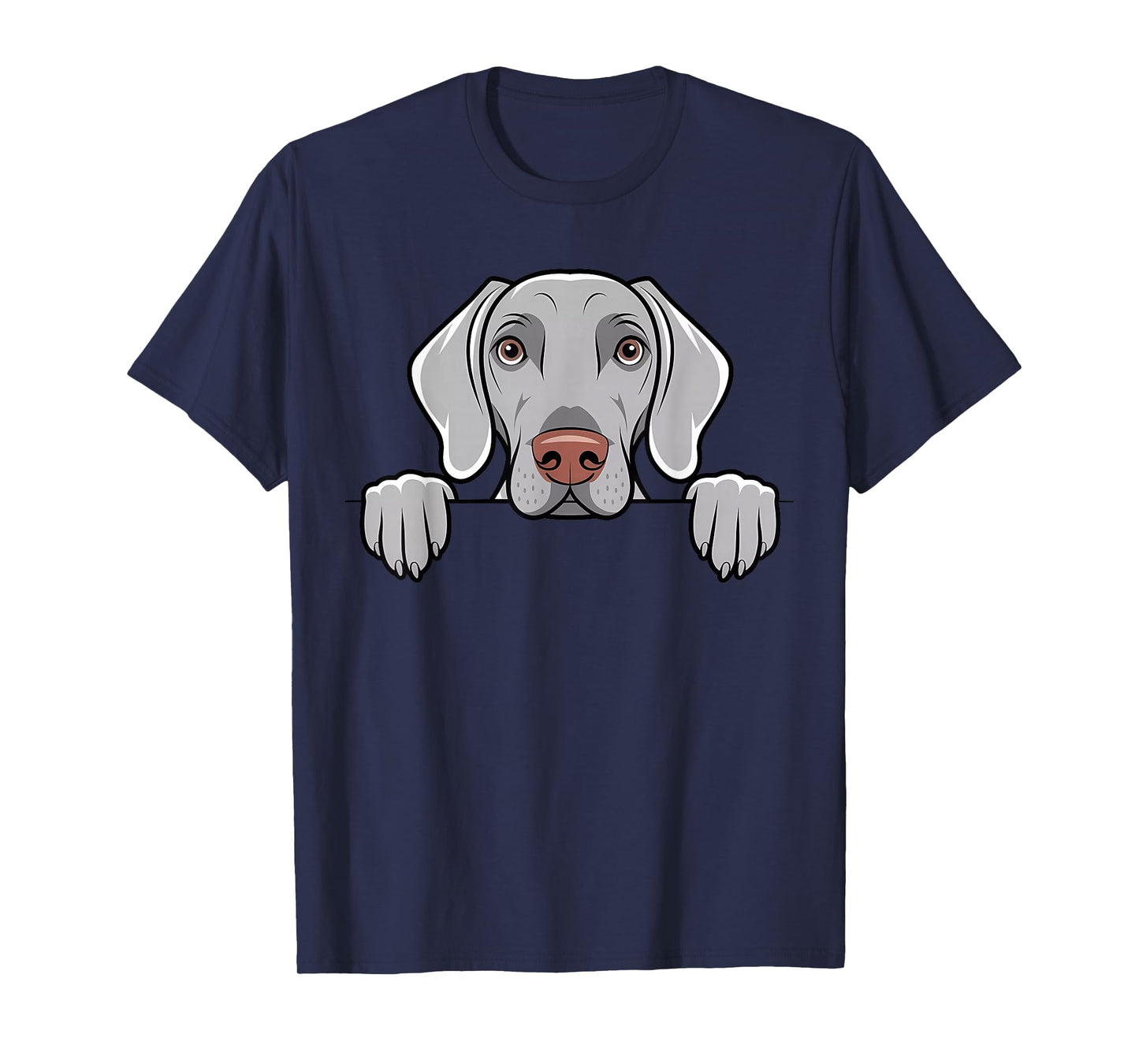 Cute Weimaraner Peeking Pocket Puppy Funny Dog Lover T-Shirt