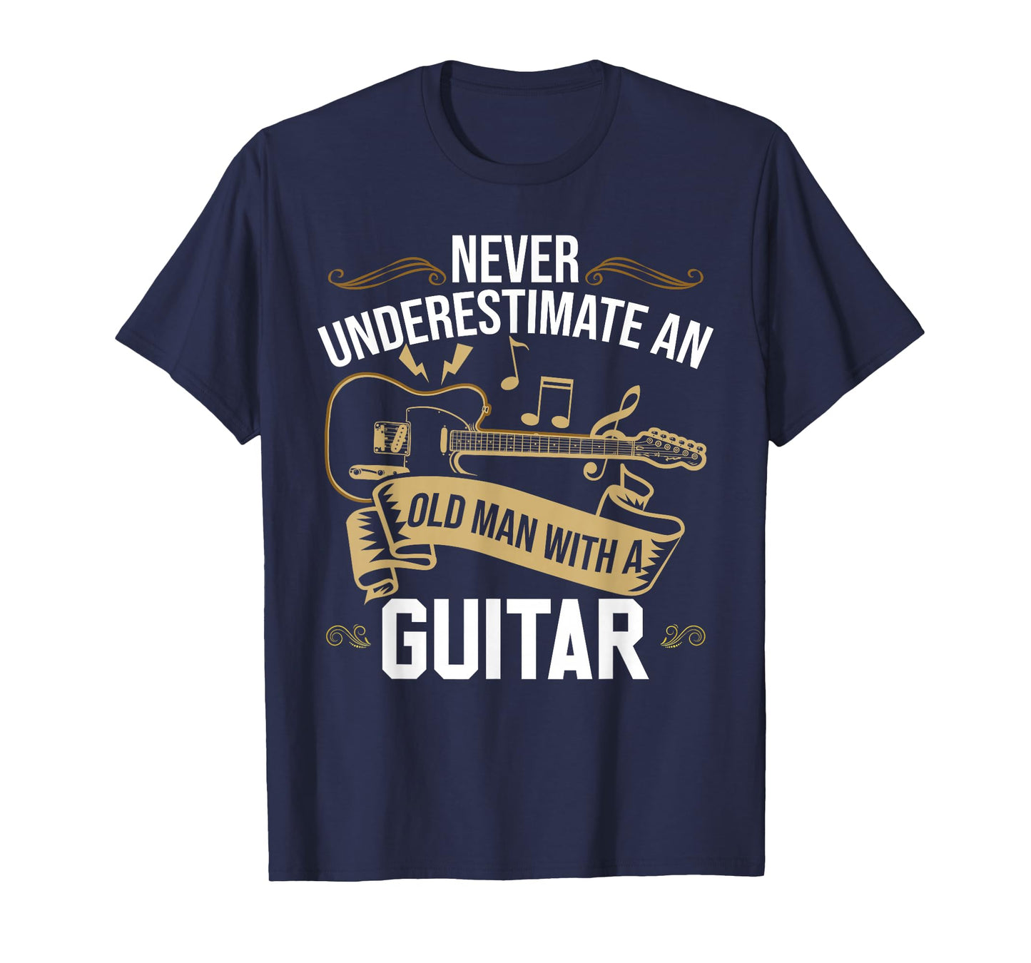 Guitarist Guitar Old Men Guitar T-Shirt