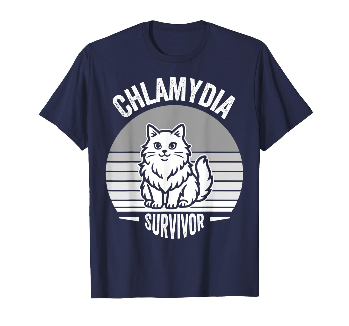 Chlamydia Survivor Funny Cat Design T-Shirt