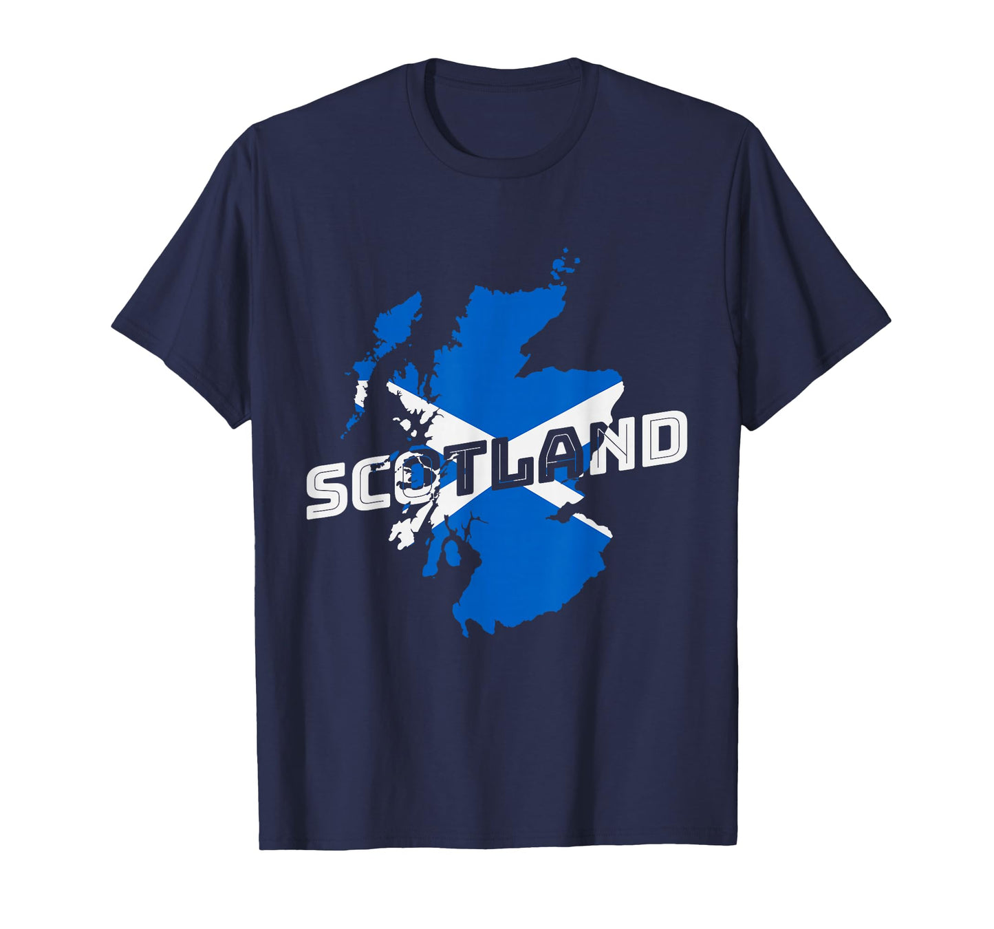 Scottish Map and Flag Souvenir Scotland Pride Scottish Gift T-Shirt
