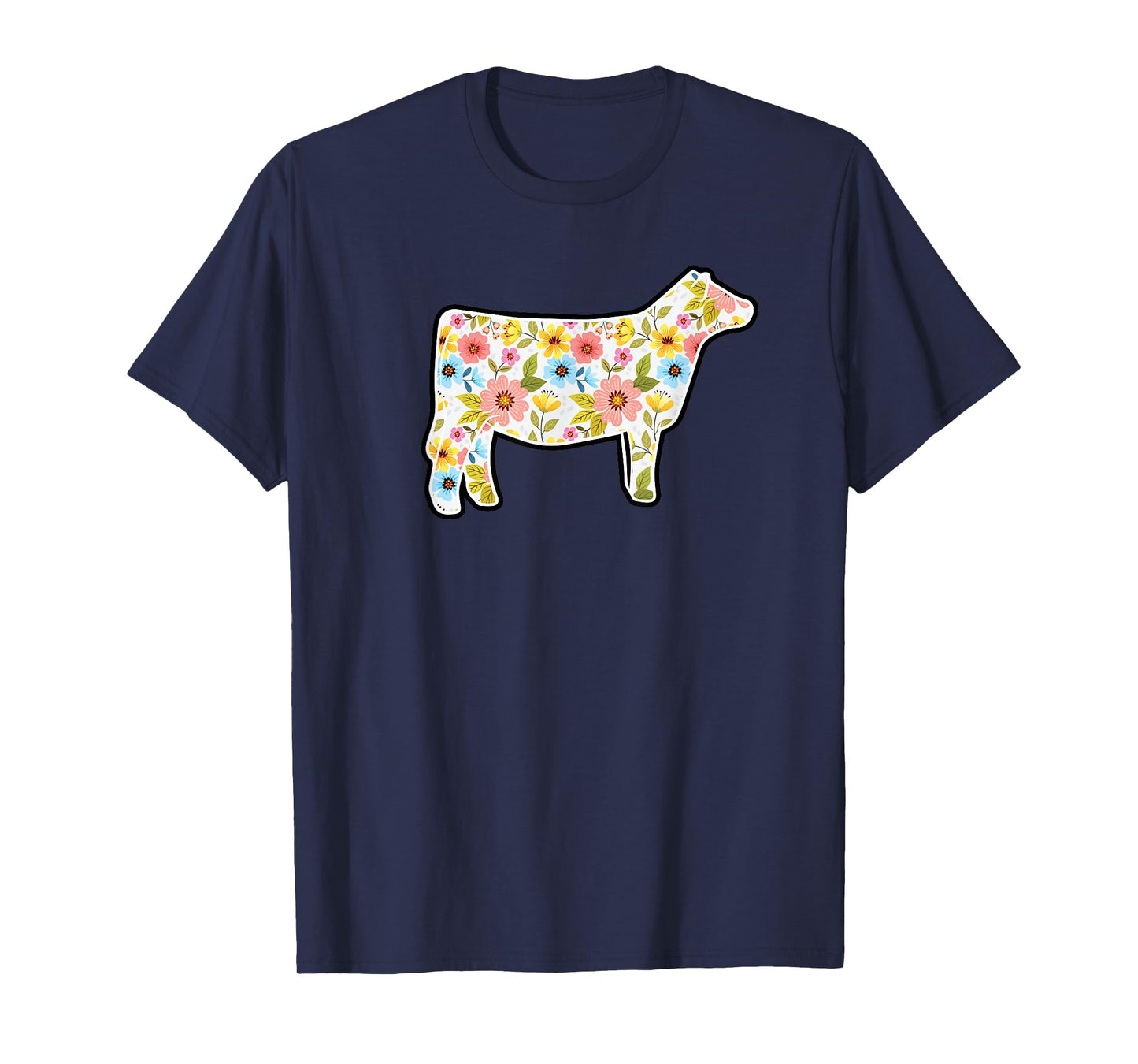 show cattle flower, show Beef flower T-Shirt